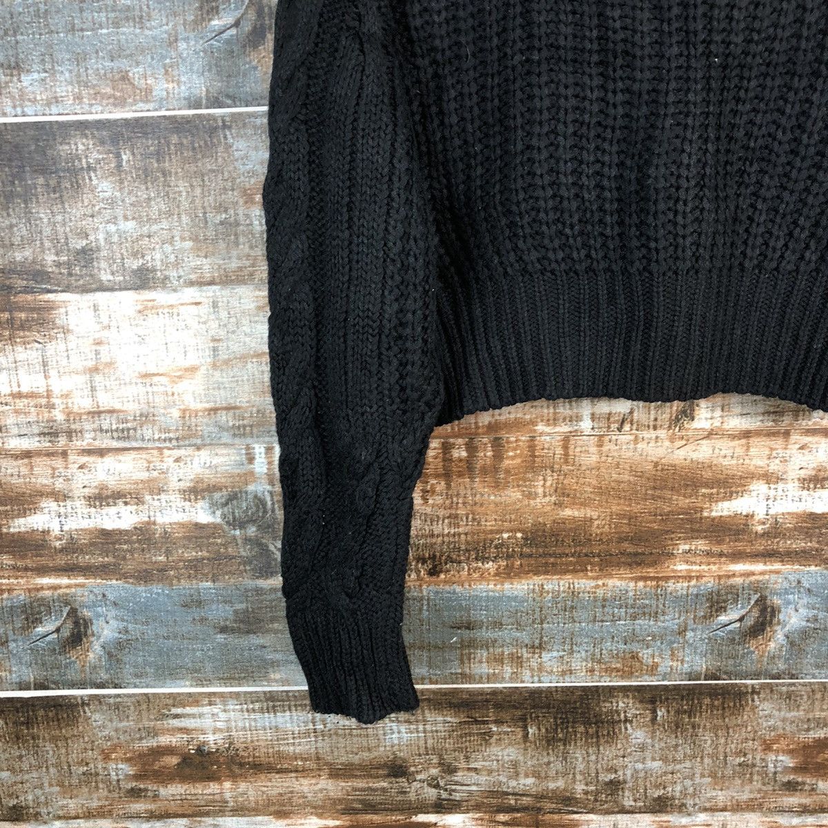 Homespun Knitwear As Know As Black croptop Cardigan Knitwear #A2324 Size L / US 10 / IT 46 - 15 Thumbnail