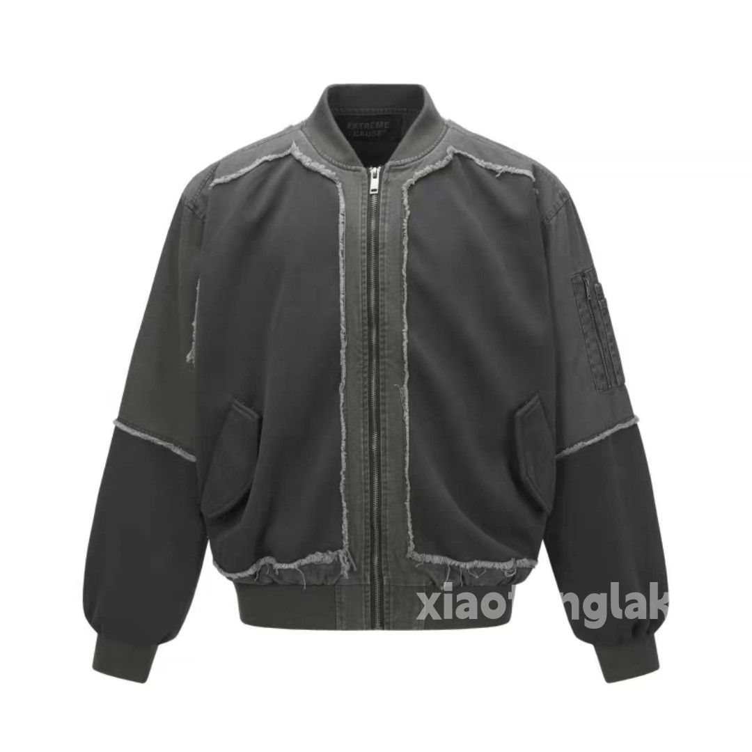 Vintage Utility washed faded utility patchwork bomber jacket Size US XL / EU 56 / 4 - 1 Thumbnail