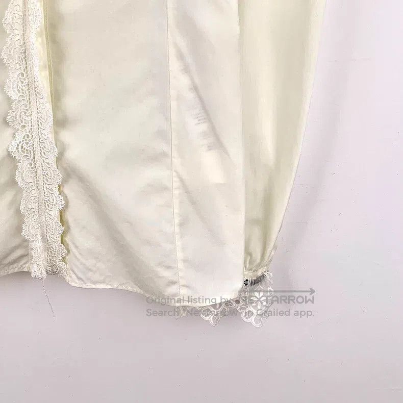 Gucci Gucci Beige cotton lace design long-sleeved shirt Size S / US 4 / IT 40 - 4 Thumbnail