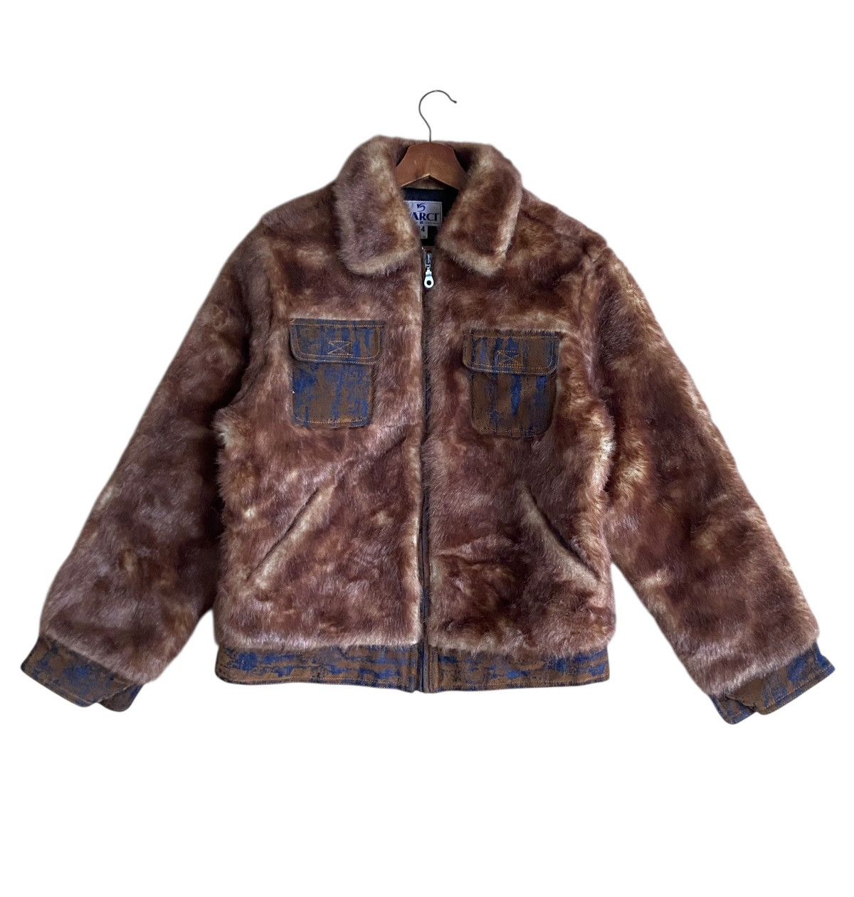 Vintage Vintage Brand Varci Fur Trucker Jacket 1990s Size US M / EU 48-50 / 2 - 1 Thumbnail