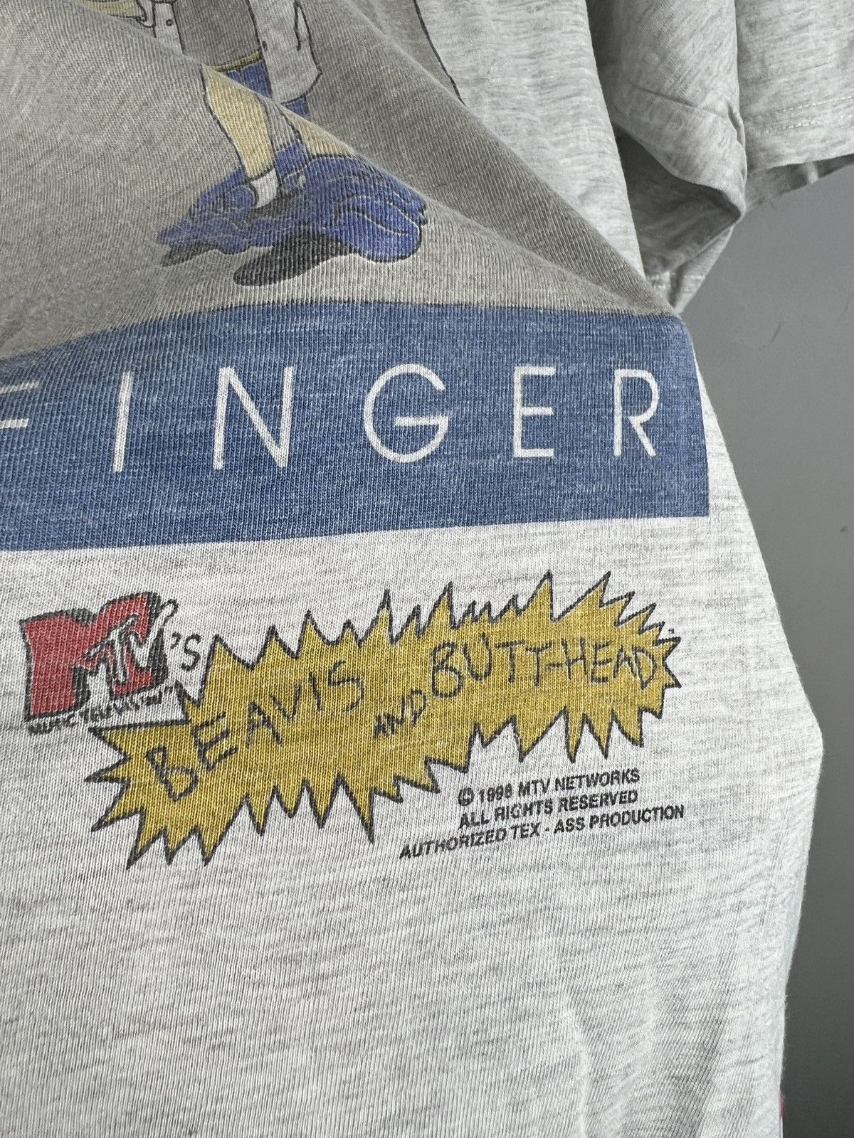 Mtv VTG Distressed 1998 BEAVIS AND BUTTHEAD TONY PULL MY FINGER Size US L / EU 52-54 / 3 - 6 Thumbnail