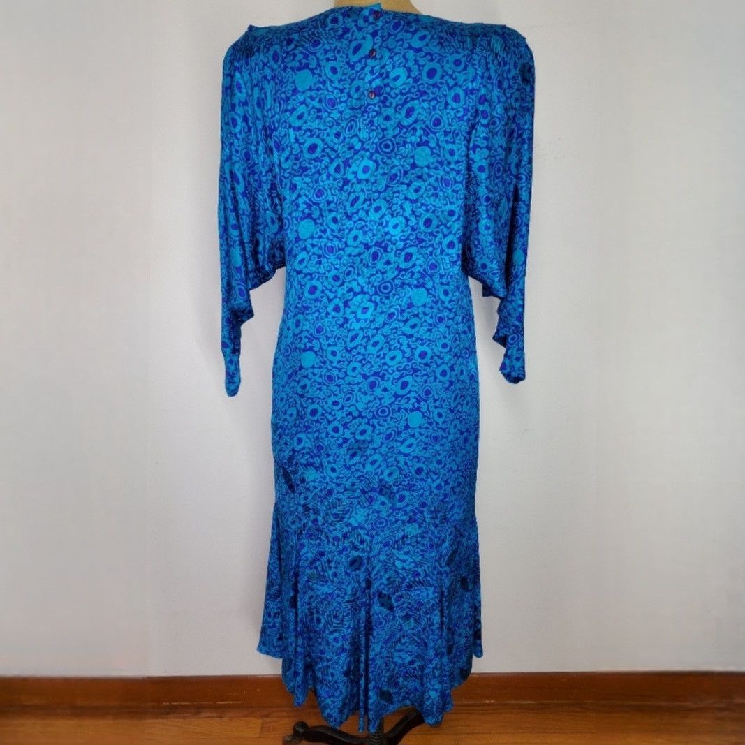 Other Silk Studio Size 10 Dress Vintage 80s Shoulder Pads Batwing Size L / US 10 / IT 46 - 3 Thumbnail