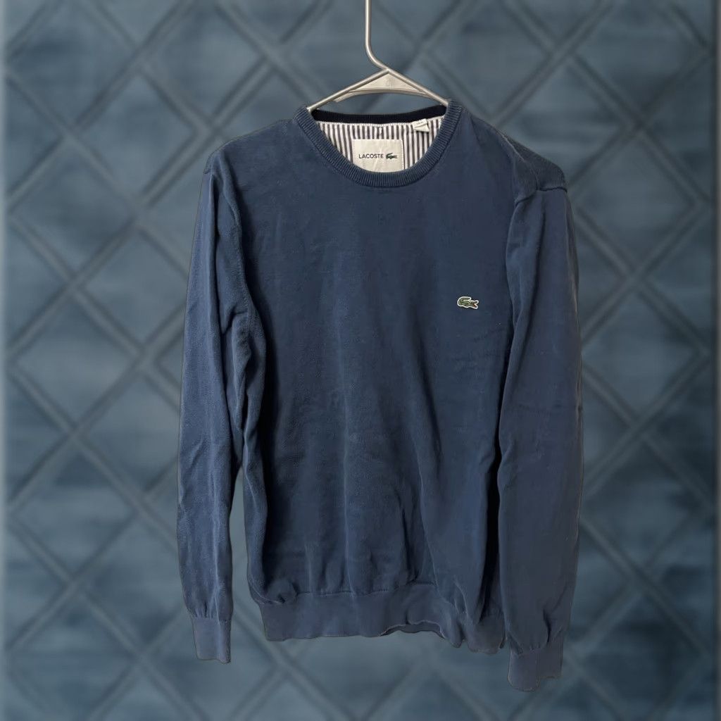 Lacoste Lacoste CREW-Neck Cotton Sweater Mens Size 6 XL Blue Size US XL / EU 56 / 4 - 1 Thumbnail