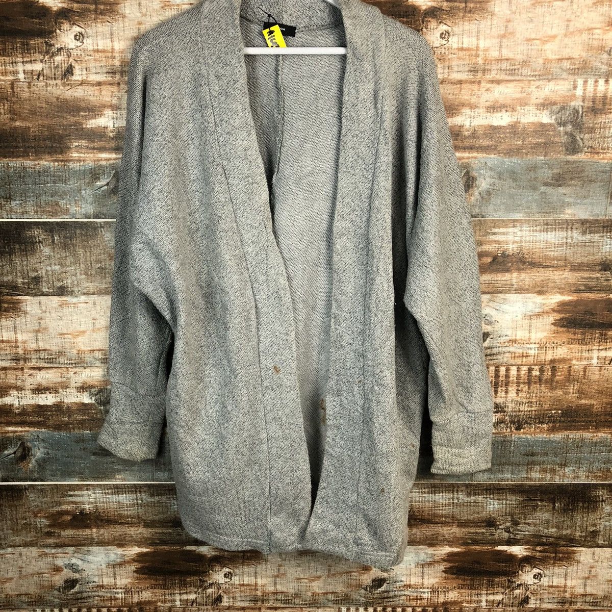 Homespun Knitwear × Japanese Brand Emoda Grey Cardigan Knitwear #A1693 Size L / US 10 / IT 46 - 3 Thumbnail