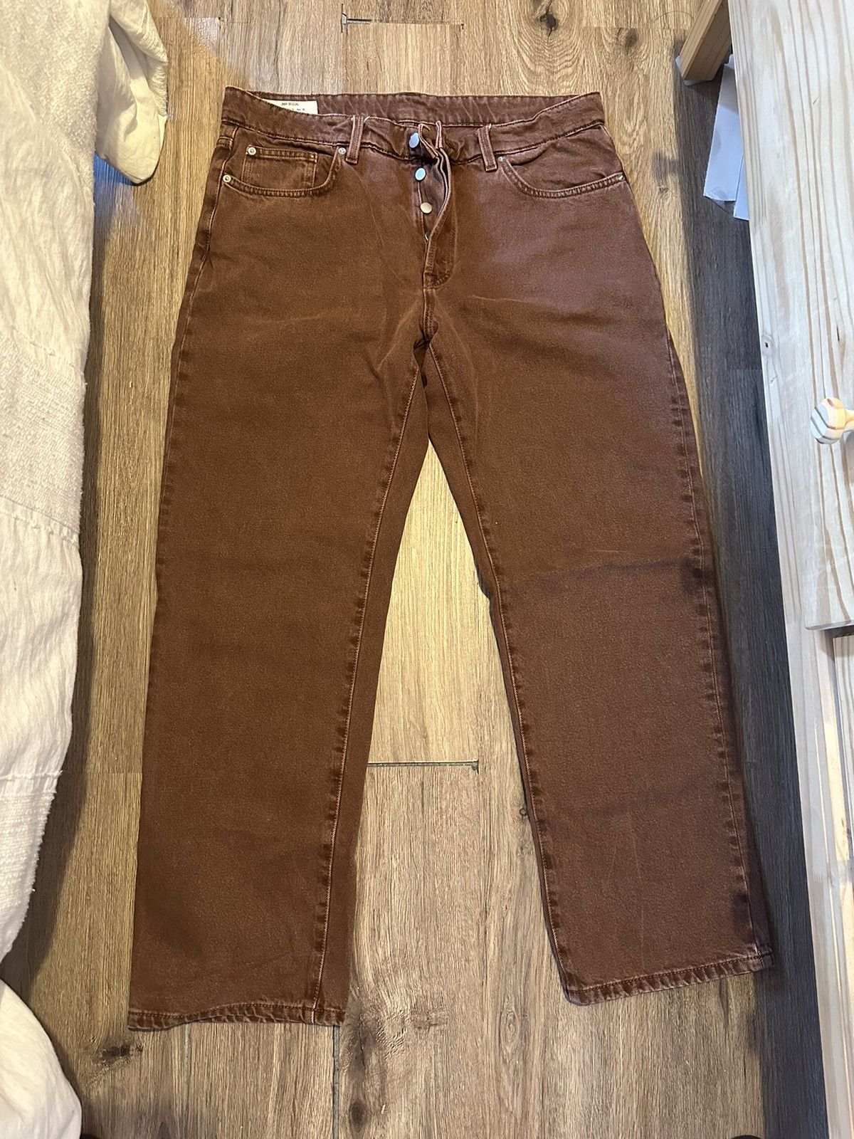 Zara ZARA Origins Overdyed Straight Fit Jeans – Burnt Orange Size US 36 / EU 52 - 1 Thumbnail