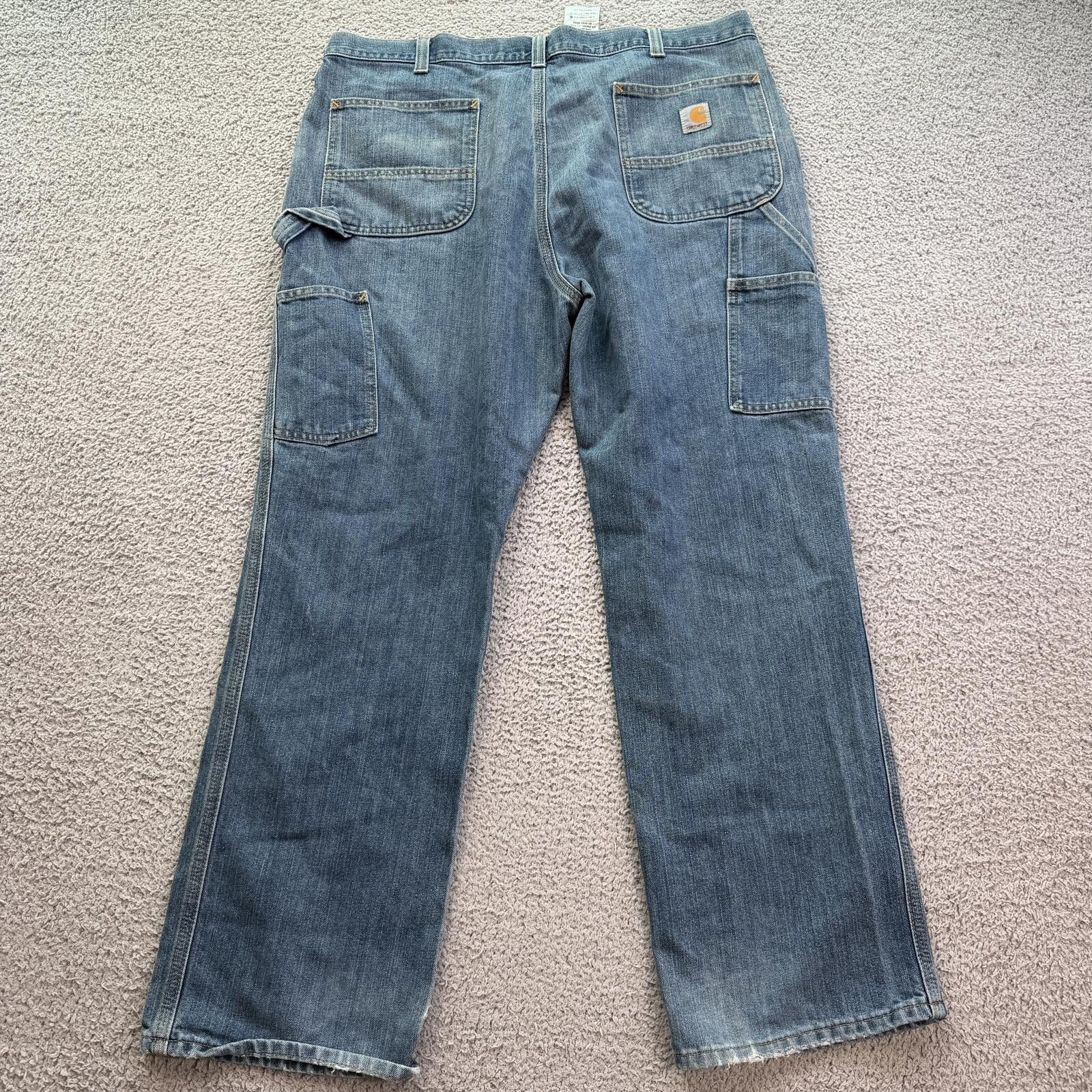 Carhartt Carhartt Relaxed Fit Carpenter Jeans Mens 40x30 Light Wash Size US 40 / EU 56 - 2 Thumbnail