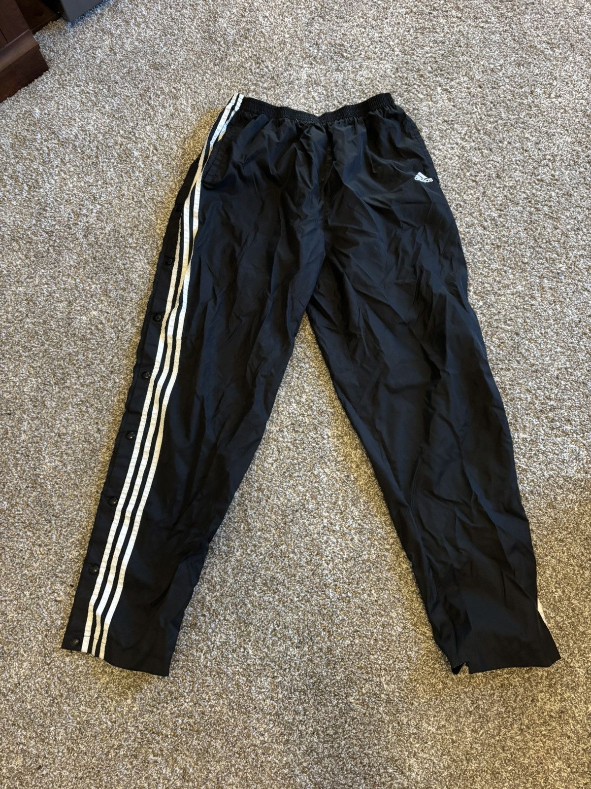 Adidas Vintage Adidas Tear-Away Snap Track Pants XL Size US 36 / EU 52 - 1 Thumbnail