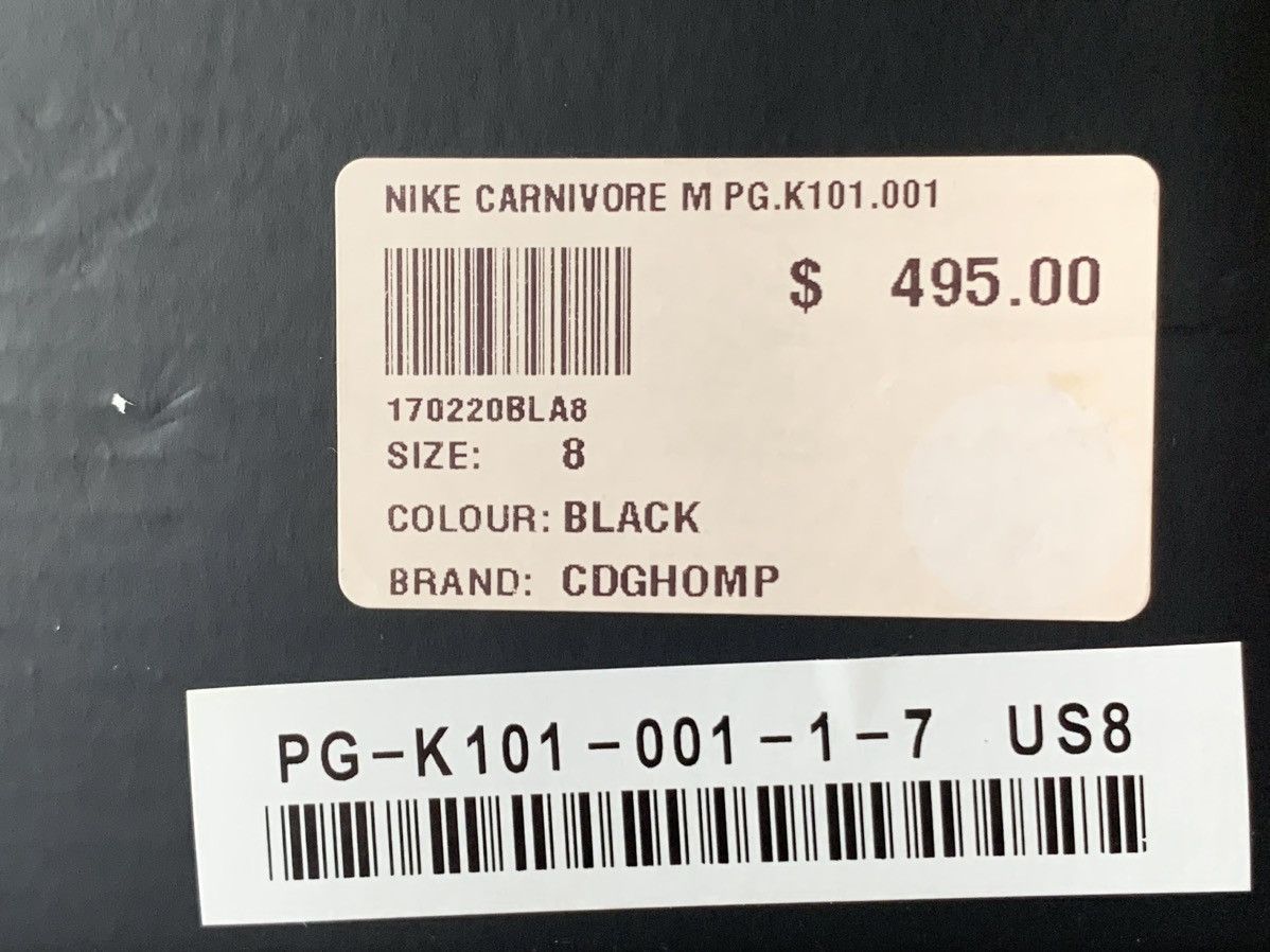 Comme des Garcons Homme Plus × Nike NIKE COMME DES GARÇONS HOMME PLUS CARNIVORE BLACK SNEAKERS Size US 8 / EU 41 - 7 Thumbnail