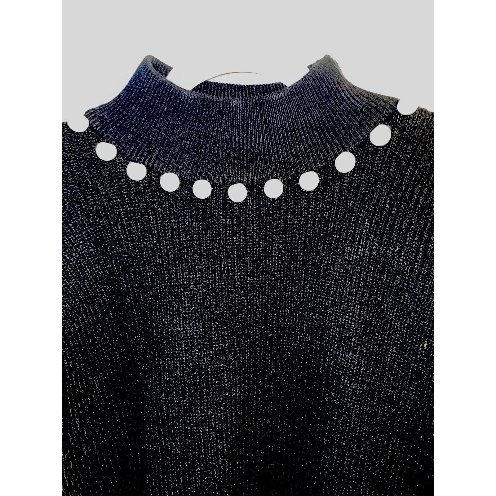 ELLIATT Elliatt Ruth Turtleneck Pearl Knit Sweater Balloon Sleeve S Size S / US 4 / IT 40 - 6 Thumbnail