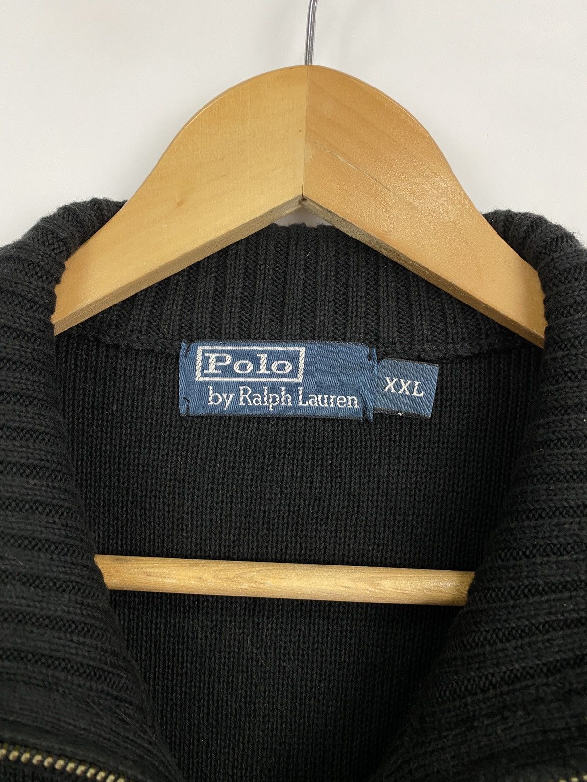 Polo Ralph Lauren 🇺🇸 Vintage 90s Ralph Lauren Knitted Zip Sweater Rare Retro Size US XXL / EU 58 / 5 - 5 Thumbnail