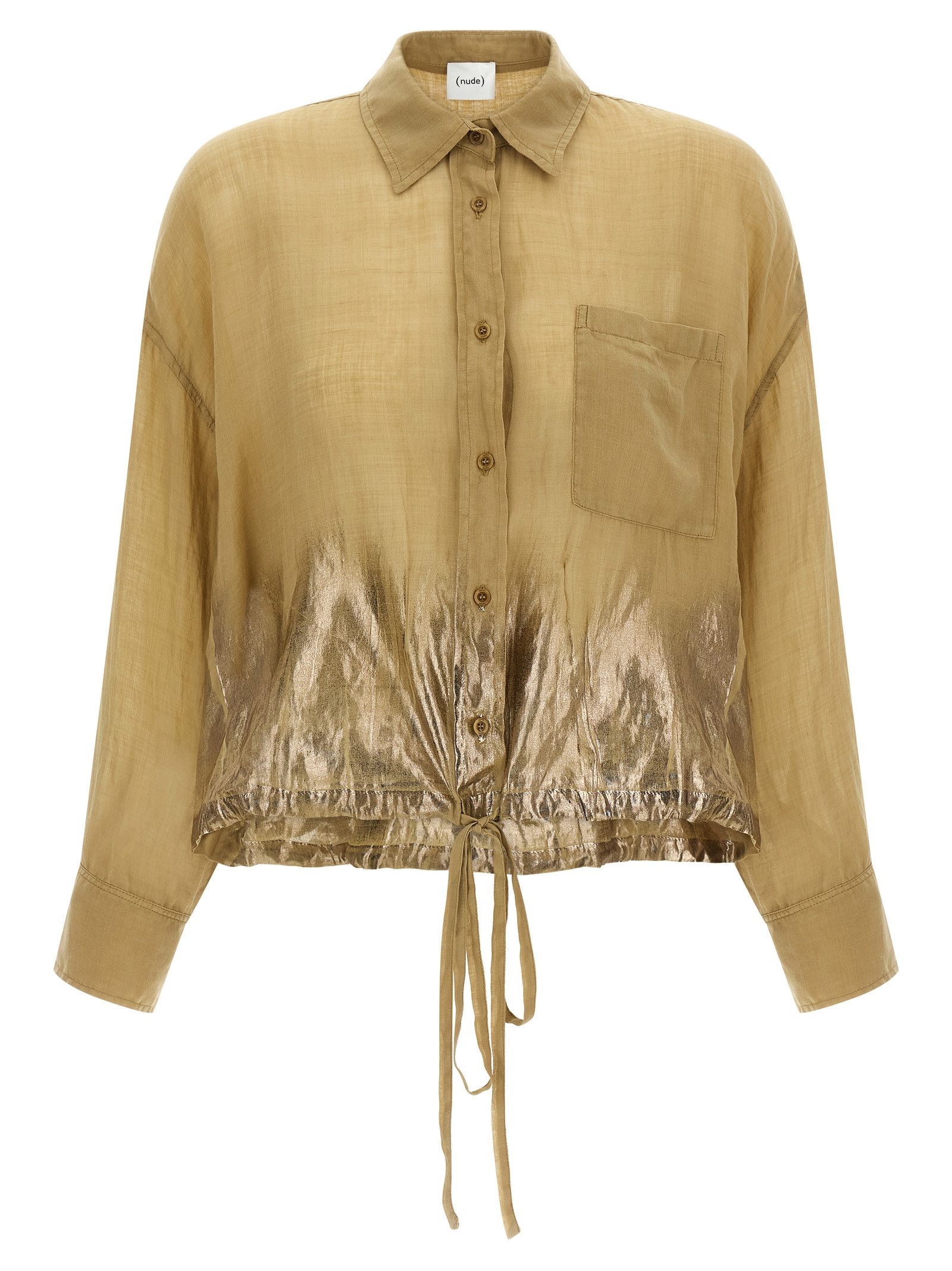 Nude Linen blend shirt Size M / US 6-8 / IT 42-44 - 1 Thumbnail