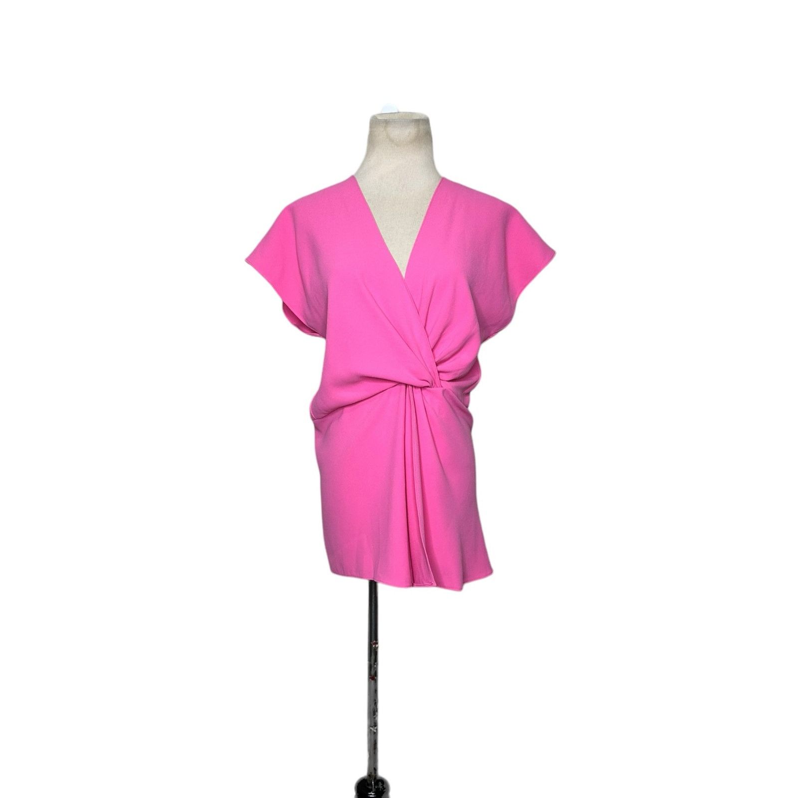 Zara Zara pink deep V neck crossed twist blouse size Medium Size M / US 6-8 / IT 42-44 - 9 Thumbnail
