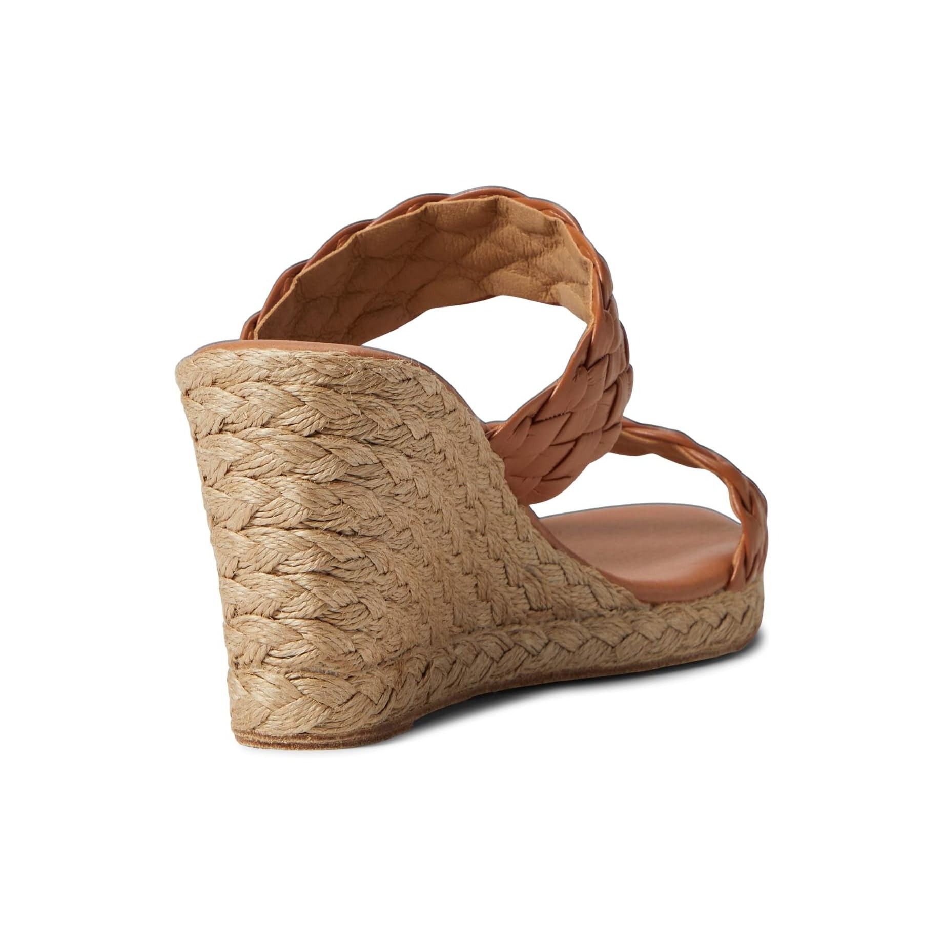 Andre Assous Women Aria Espadrille Wedge Sandal Cuero 9M NIB