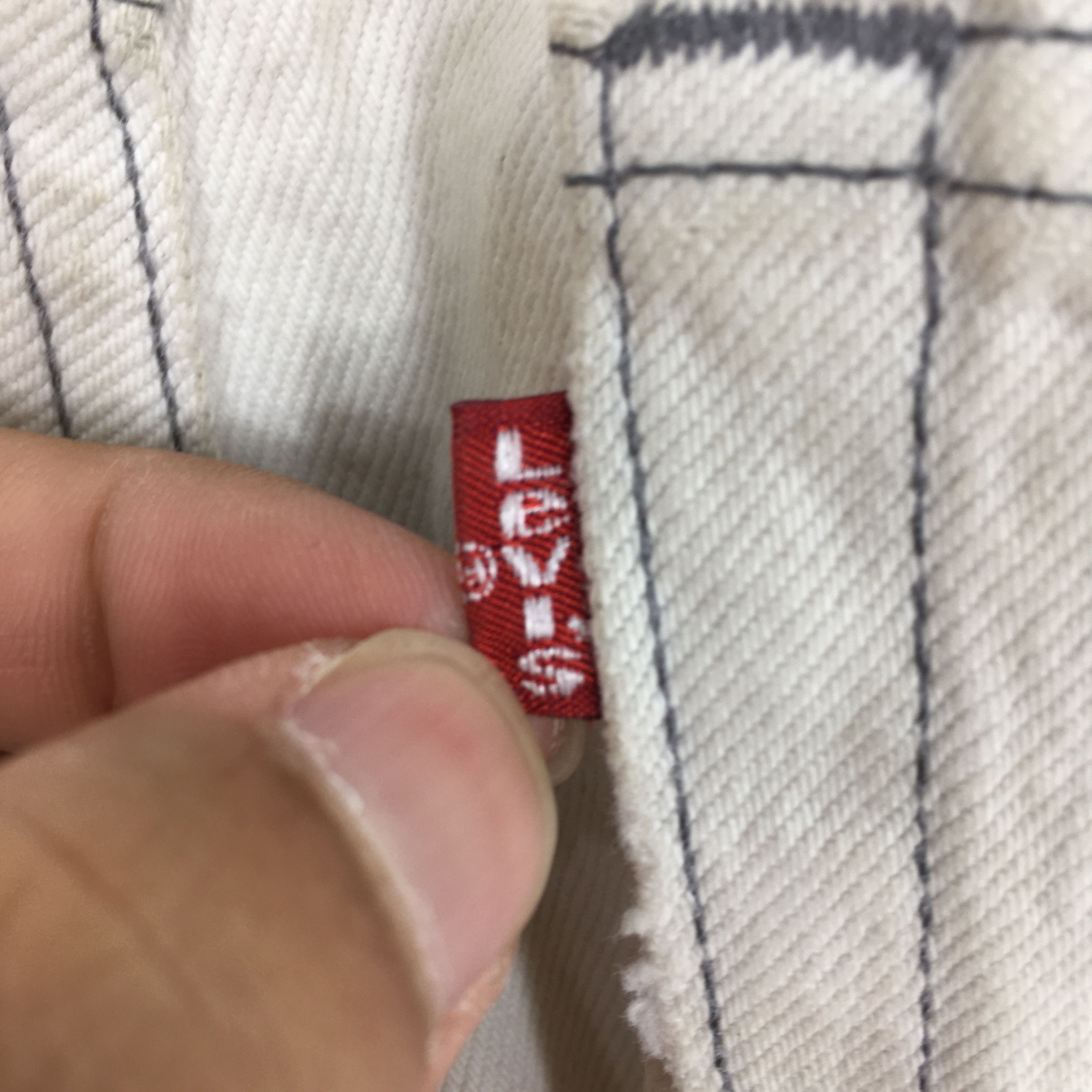 Levi's Size 30x33 Vintage 90s Levi's 501 Dirty Denim White Jeans Size US 30 / EU 46 - 14 Thumbnail