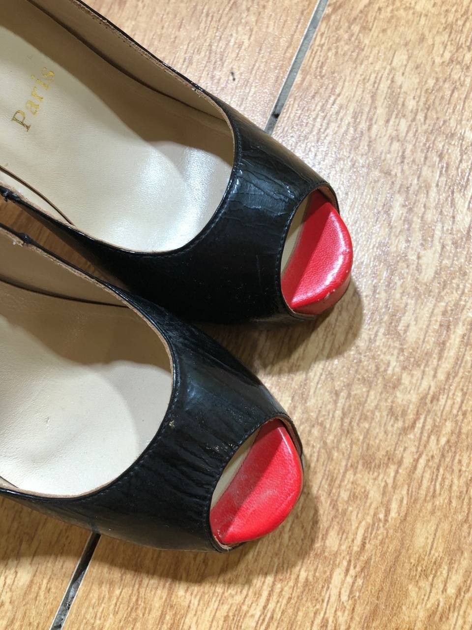 Christian Louboutin Christian Louboutin Women's Shoes Platform Leather heels Size US 7 / IT 37 - 14 Thumbnail