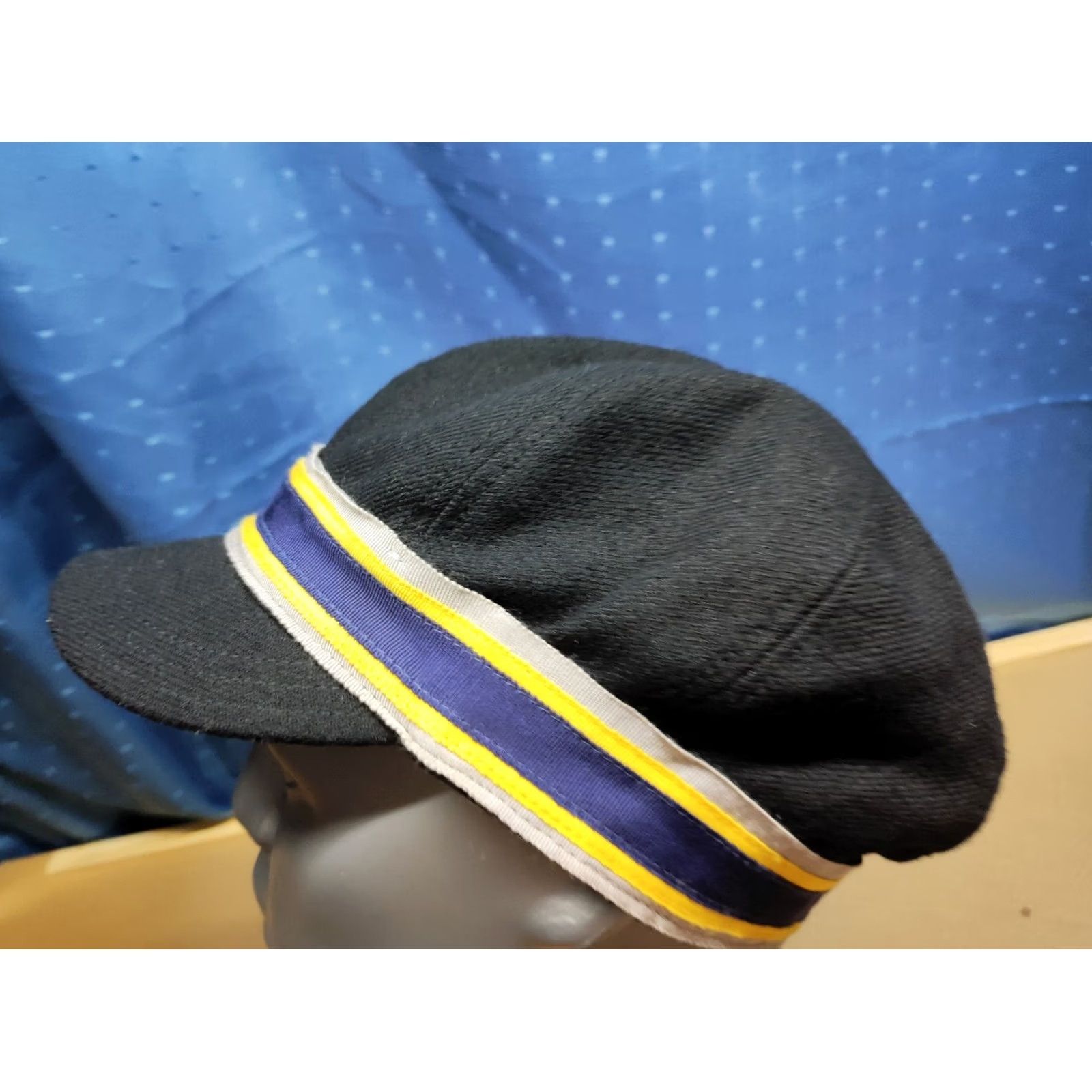 Juicy Couture Juicy Couture Beret Hat Fiddler Yachting Cap Size S-M Black Lined Size ONE SIZE - 7 Thumbnail