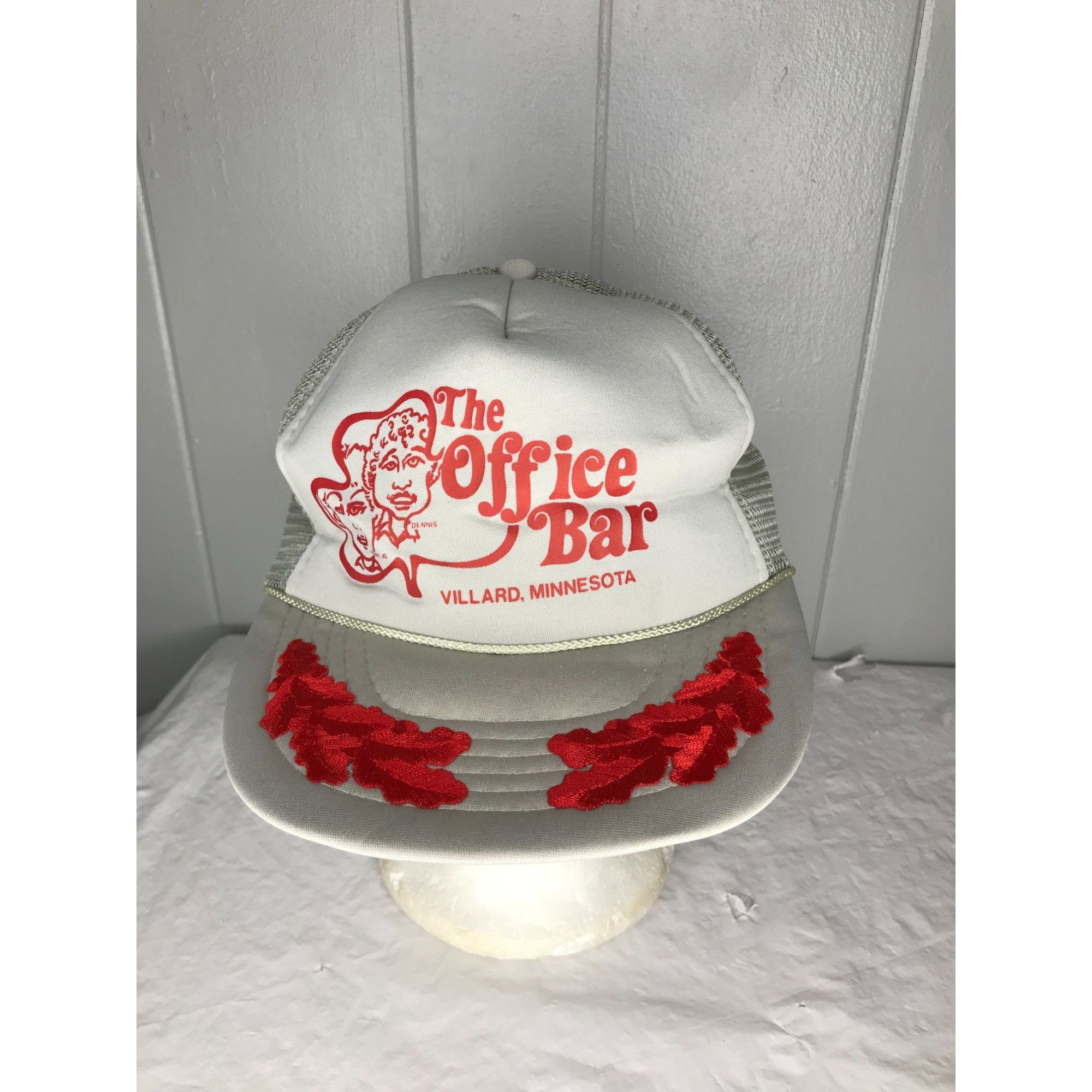 Vintage Vintage Office Bar Leaf Trucker Mesh rope snapback hat cap Size ONE SIZE - 1 Thumbnail