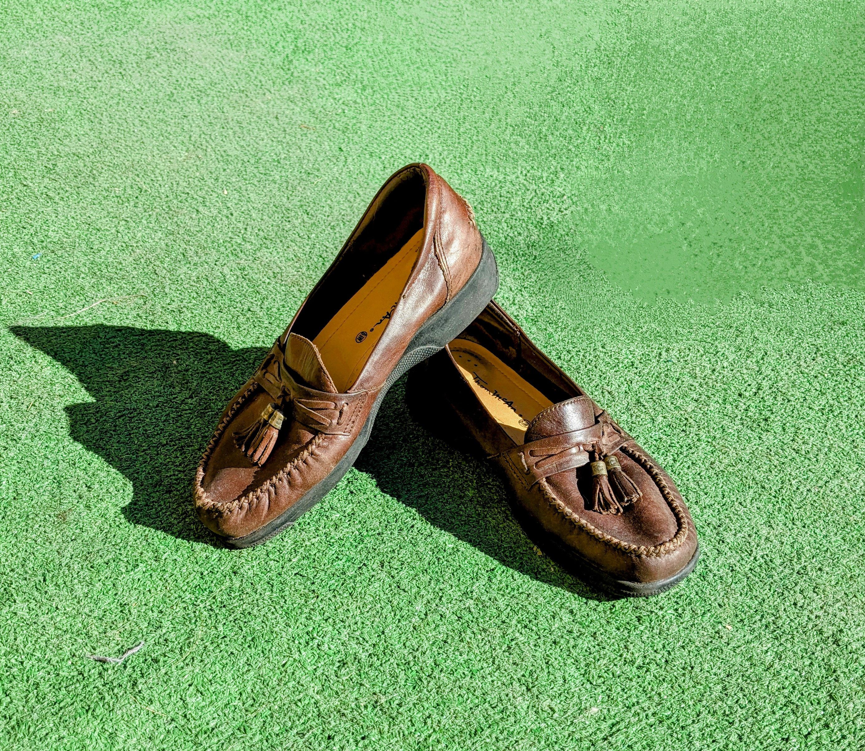 Vintage Vintage Thom McAn Brown Leather Loafer Tassels 21244 Shoes Size US 6.5 / IT 36.5 - 1 Thumbnail