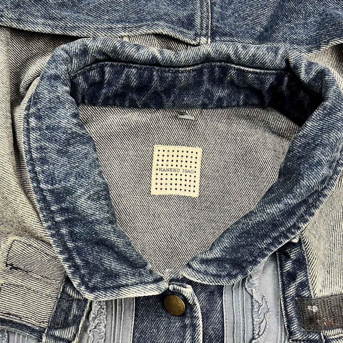 20471120 1980s Isao Kaneko - Ruffle Denim Bono Jacket Size US L / EU 52-54 / 3 - 11 Thumbnail