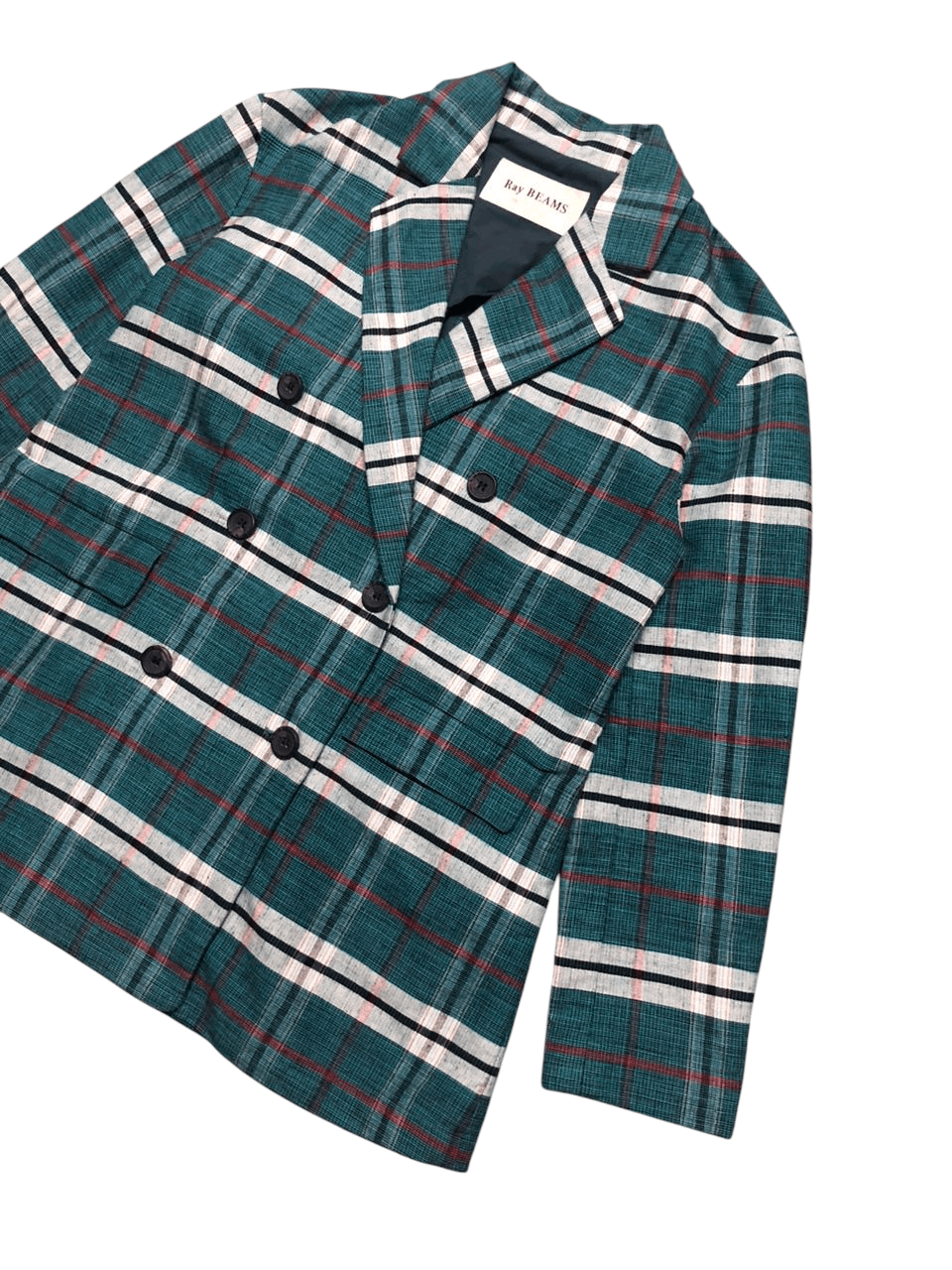 Beams Plus × Japanese Brand Ray Beams Plaid Multicolor Double Breasted Blazer Jacket Size M / US 6-8 / IT 42-44 - 7 Thumbnail