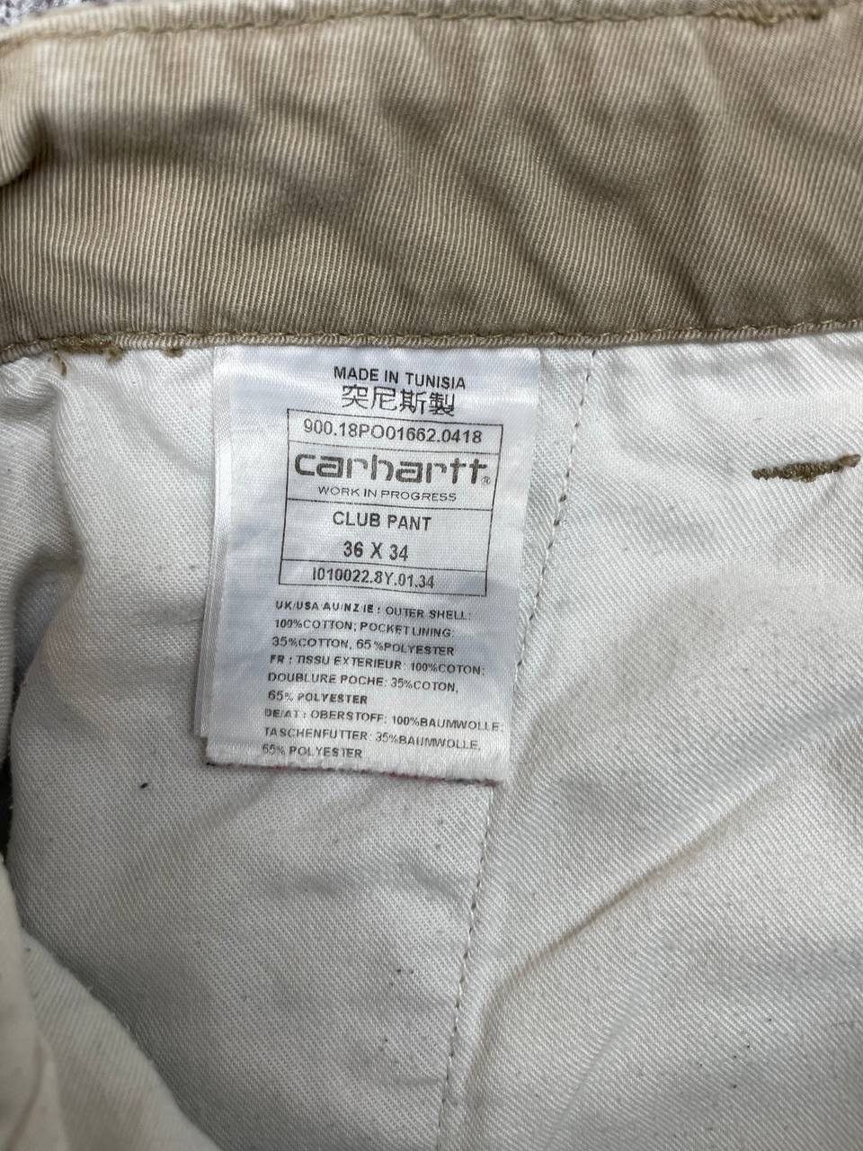 Carhartt Carhartt WIP Men Club Chino Pants Straight Fit Beige Size 36 Size US 36 / EU 52 - 5 Thumbnail