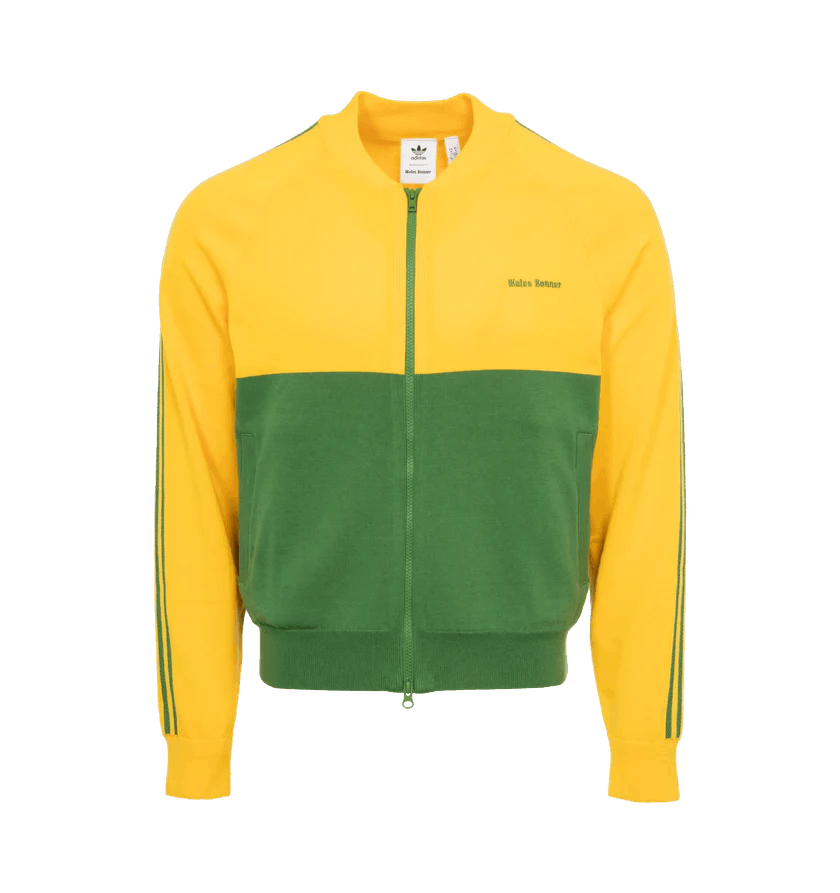 o1h1sh11224 Knit Track Jacket in Golden/Green