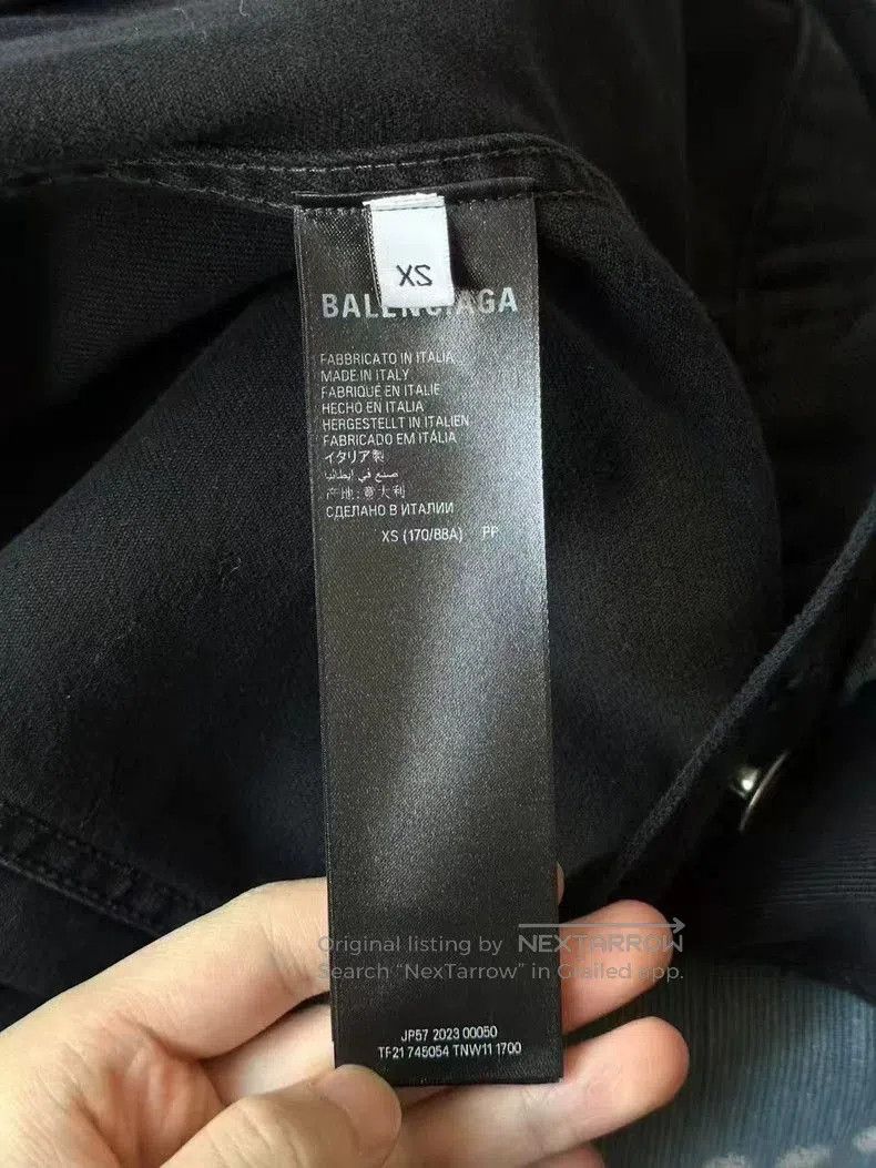 Balenciaga Balenciaga Distressed Denim Jacket. Size US XS / EU 42 / 0 - 4 Thumbnail