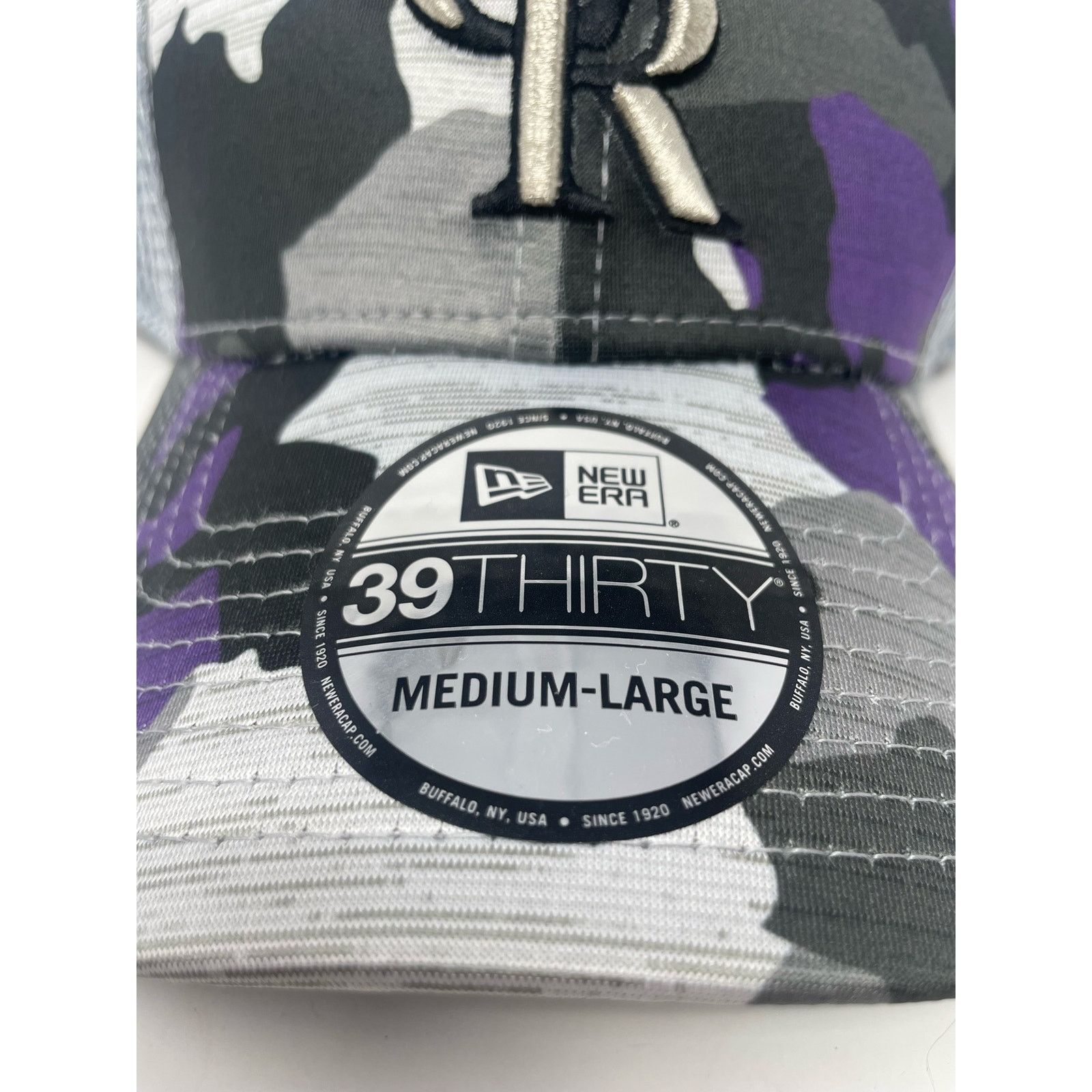 New Era Colorado Rockies New Era Hat Gray Purple Camo 39Thirty NEW Size ONE SIZE - 4 Thumbnail