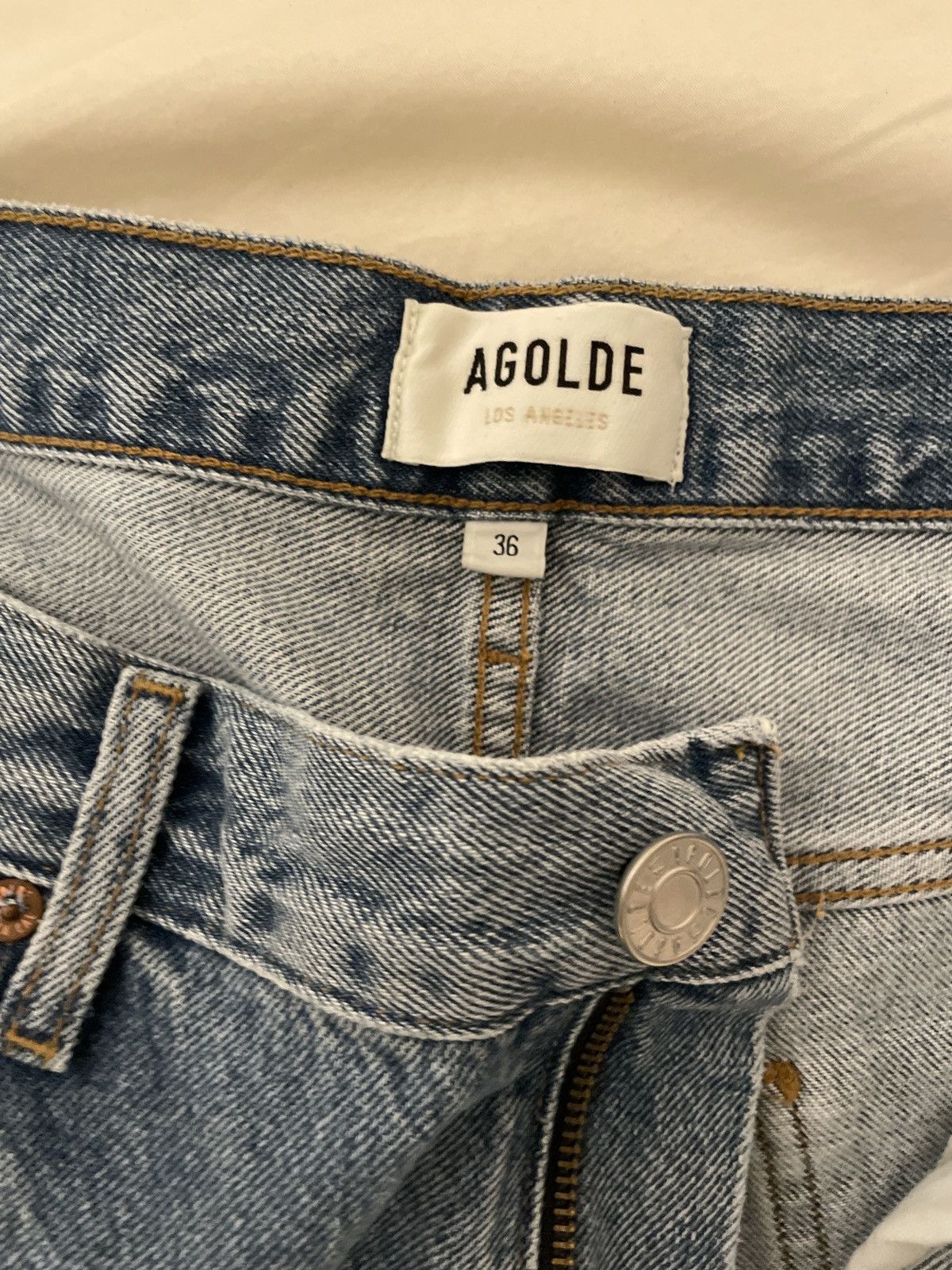 Agolde Agolde Mid Rise Straight Jeans Size US 36 / EU 52 - 4 Thumbnail