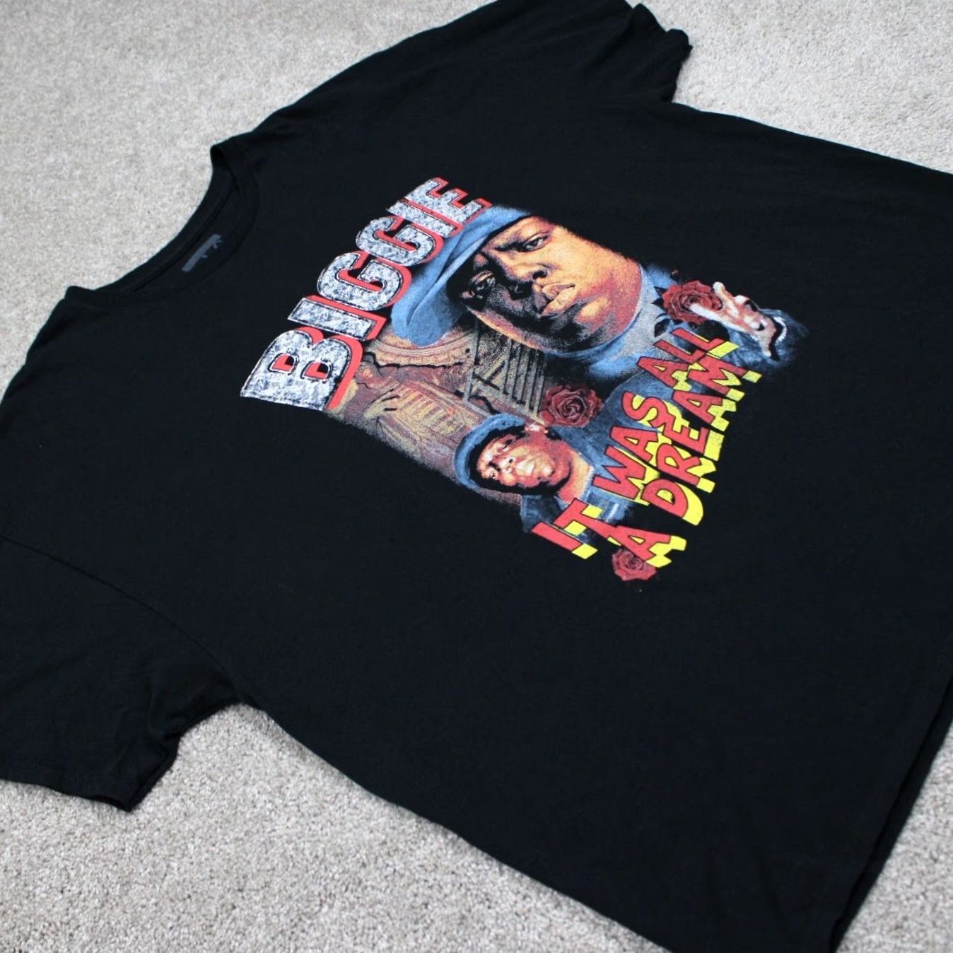 Vintage Notorious B.I.G. Shirt Mens 3XL XXXL Black Graphic Print Tee 90s Hip Hop Music T-Shirt Size US XXL / EU 58 / 5 - 6 Thumbnail