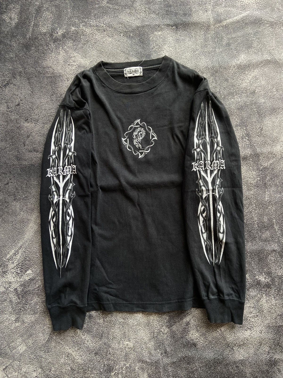 Japanese Brand VINTAGE KARMA "KNOW LEDGE AND RECOMMENDATION MY ASS" Size US M / EU 48-50 / 2 - 6 Thumbnail