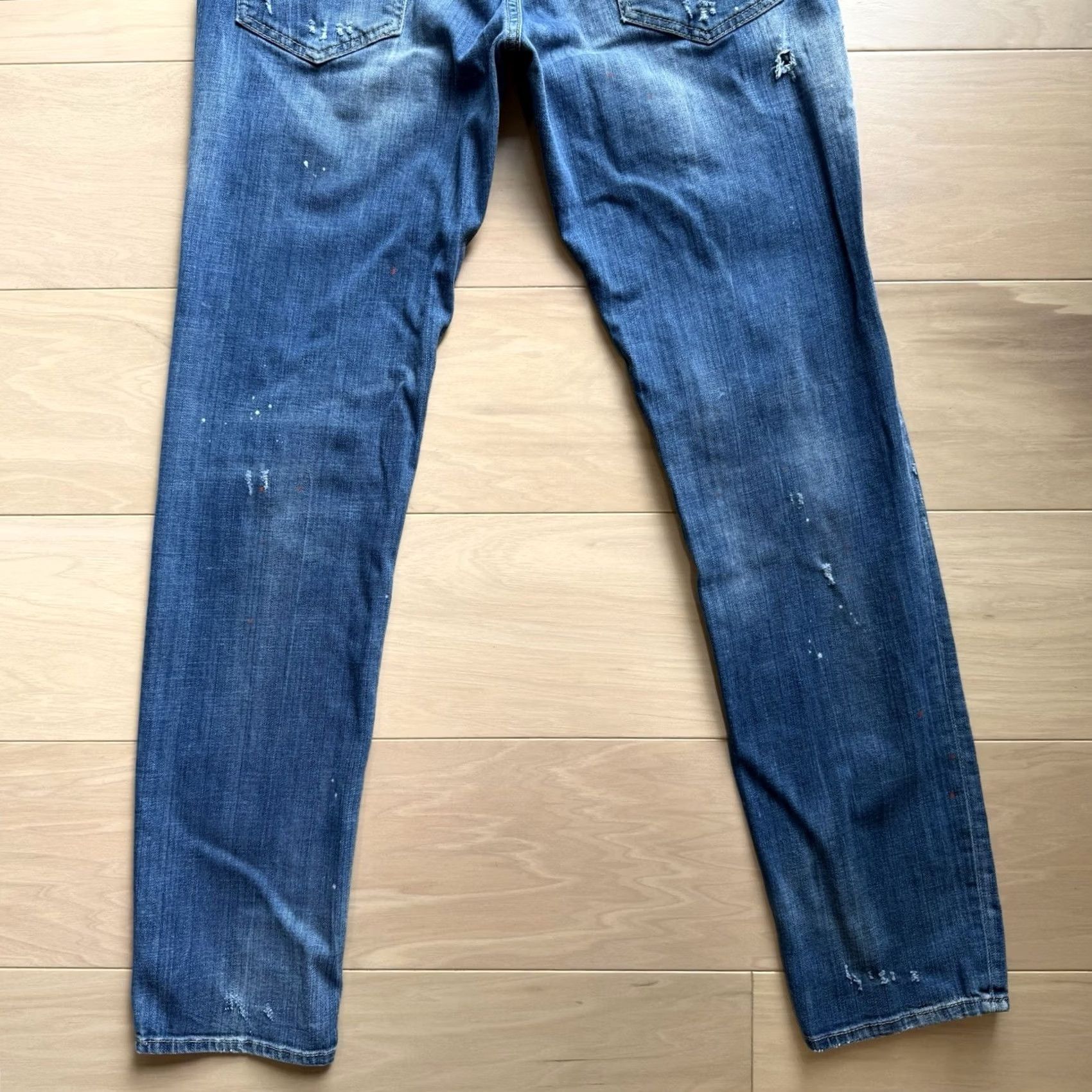 Dsquared2 Dsquared2 Jeans 33 Blue Distressed Button Fly Workwear Made in Italy New York Mens Jeans Slim 33 Distressed Denim Solid Medium Cotton Button Inseam 32 Size US 33 - 7 Thumbnail