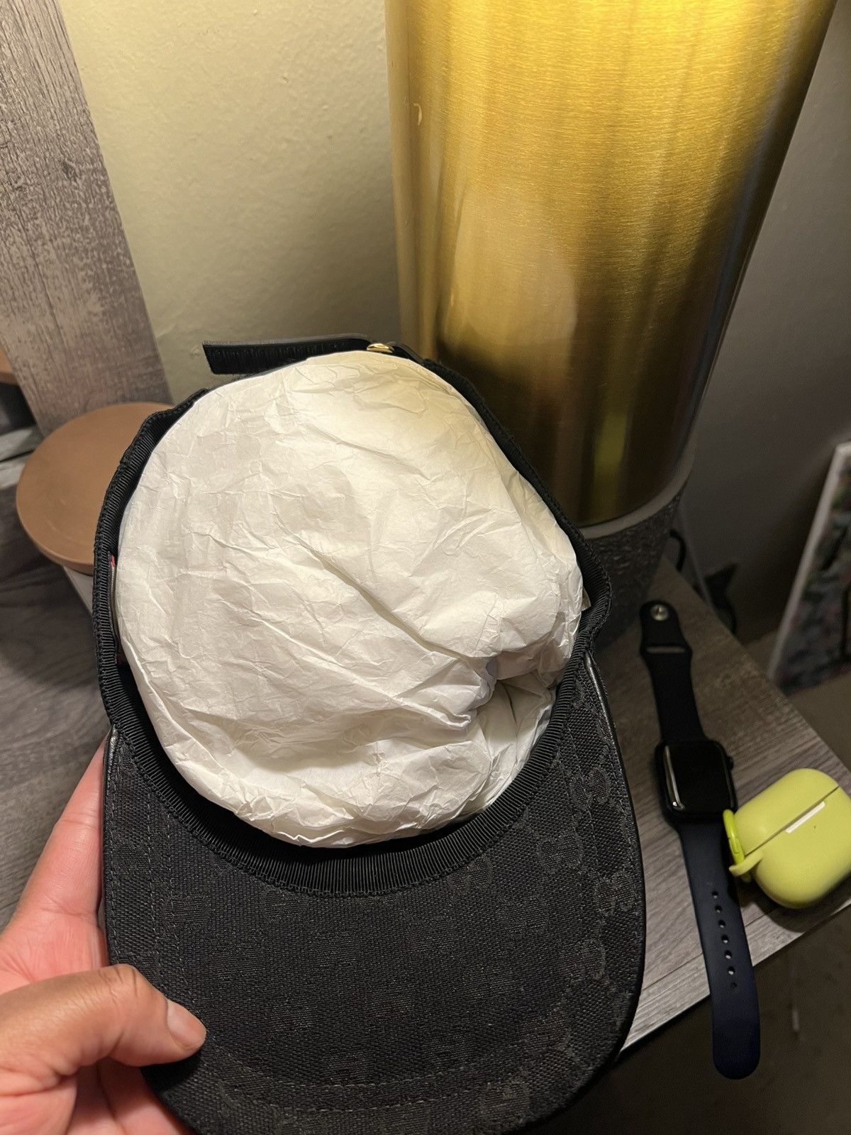 Gucci ORIGINAL GG CANVAS BASEBALL HAT WITH WEB Size ONE SIZE - 4 Thumbnail