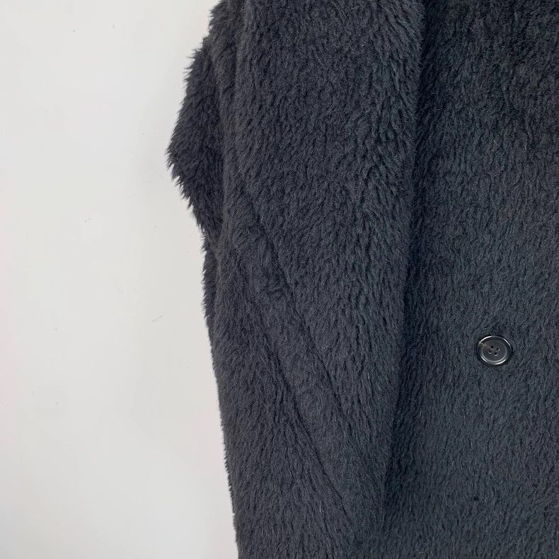 Max Mara Max Mara Tedgirl Collection Black Teddy Alpaca Double Brea Size S / US 4 / IT 40 - 4 Thumbnail