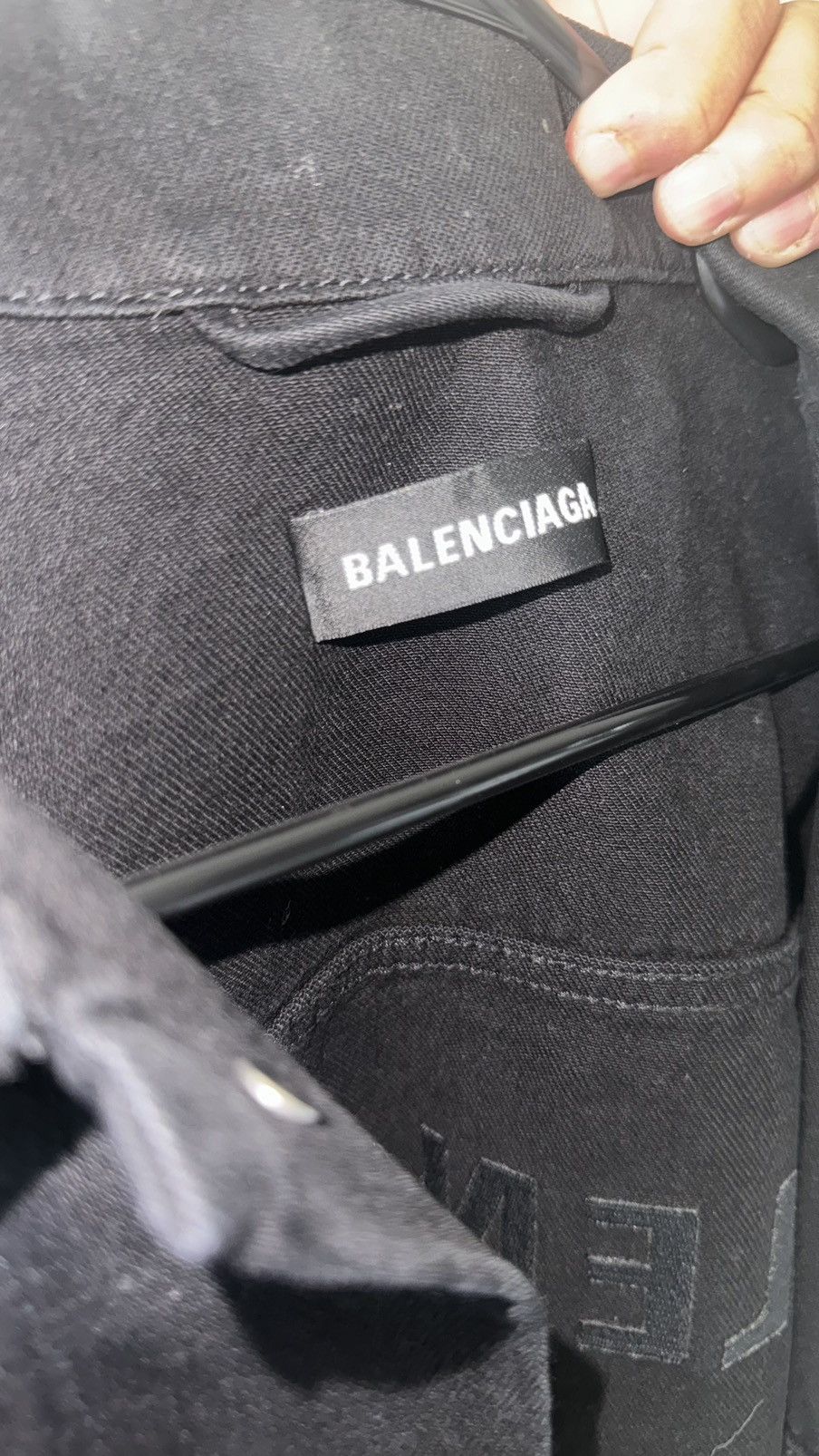 Balenciaga Balenciaga Denim Jacket - Big Back Print Size US S / EU 44-46 / 1 - 4 Thumbnail