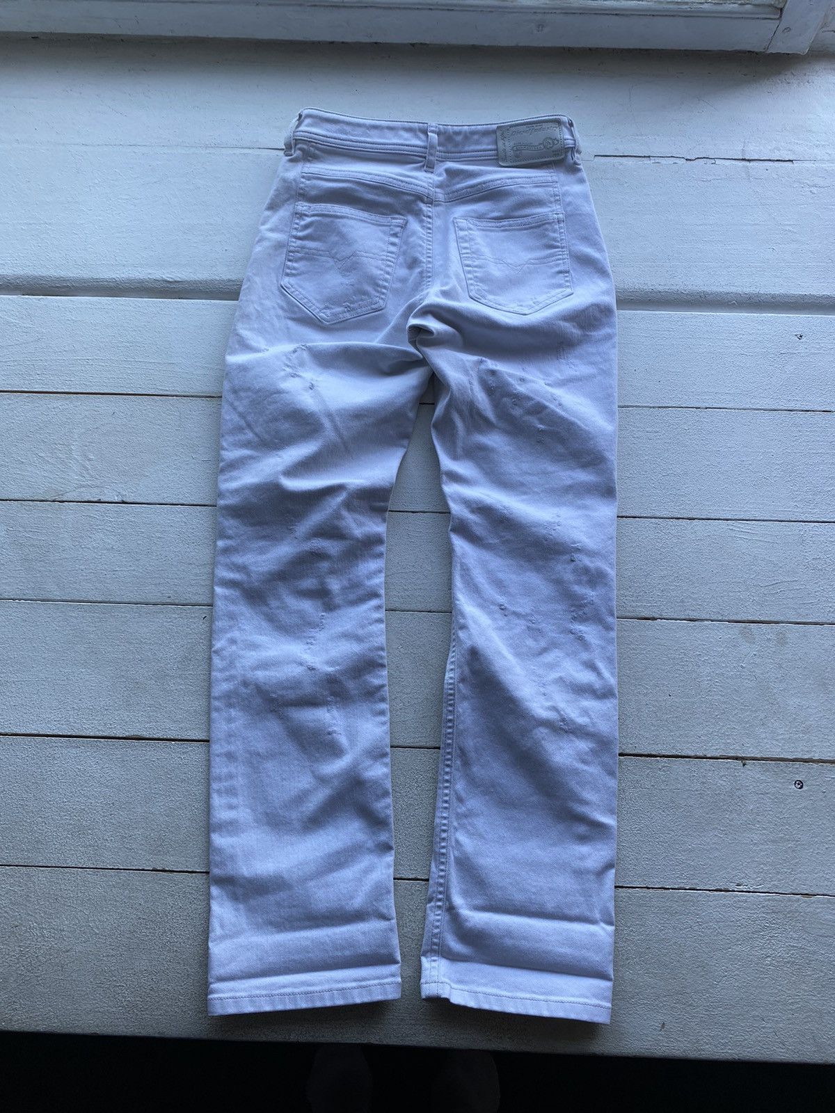 Diesel 🔥Opium Punk Diesel Distressed Straight Regular Reen Patch Size 26" / US 2 / IT 38 - 10 Thumbnail
