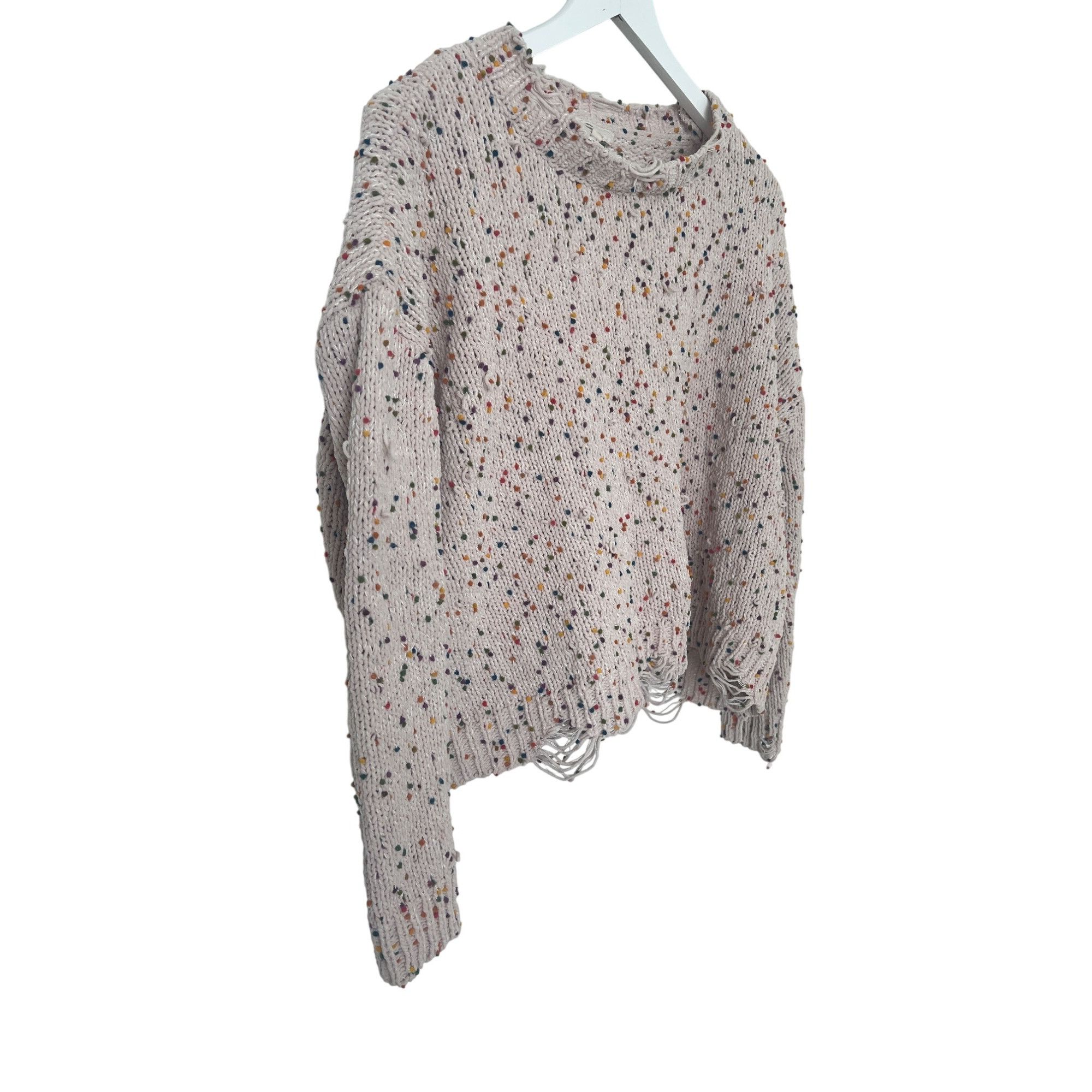 Anthropologie Entro Anthropologie Cream Distressed Sweater Size M / US 6-8 / IT 42-44 - 2 Thumbnail