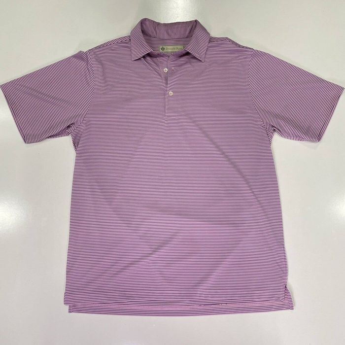 Donald Ross Donald Ross Men’s Pink Blue Striped Polo Shirt Golf Size M ...