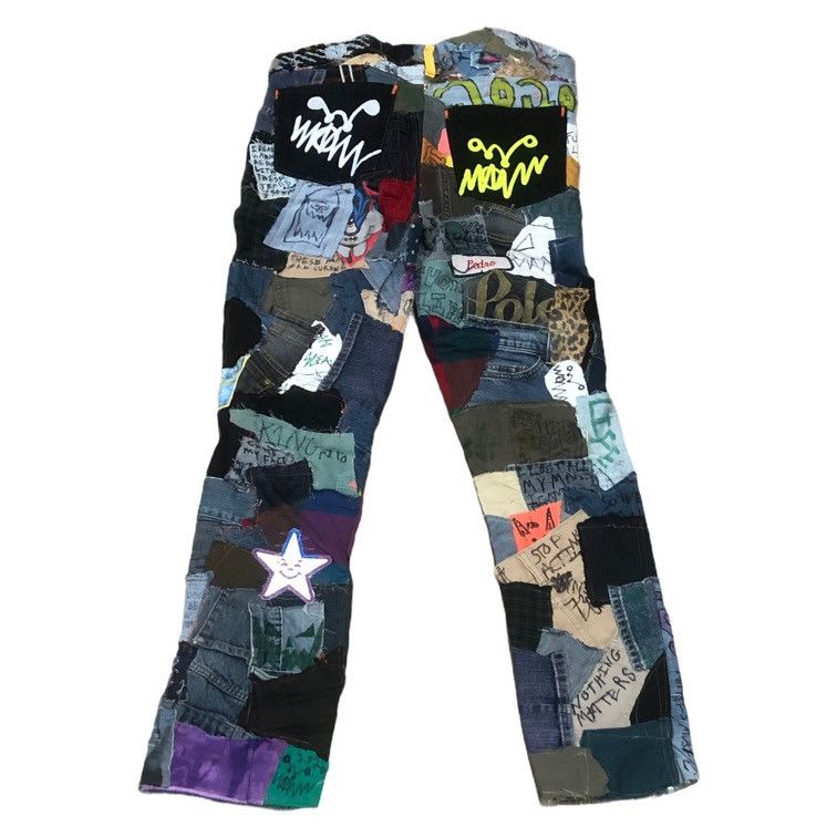 Asspizza Ass Pizza Patchwork Jeans Size US 30 / EU 46 - 2 Thumbnail