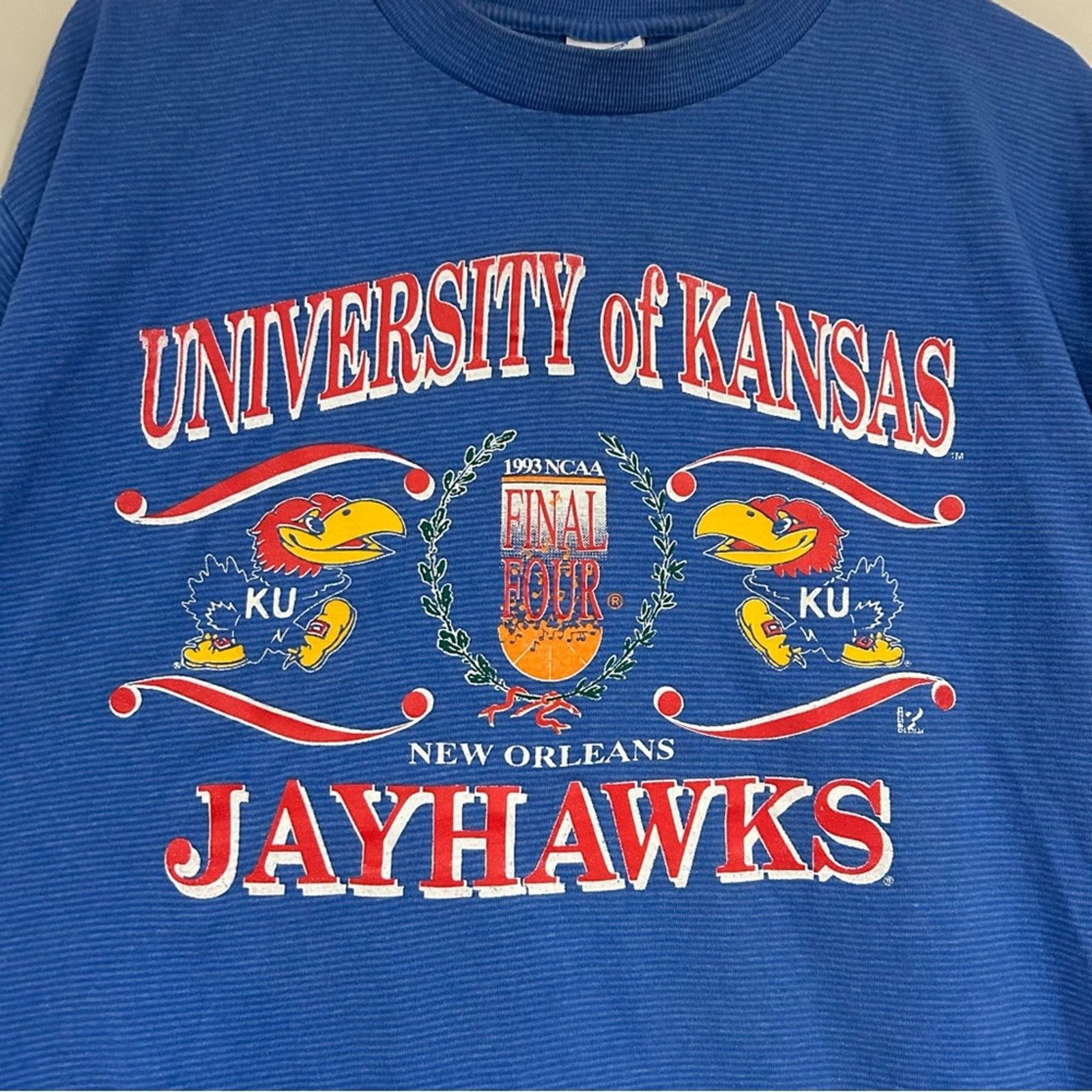 Other Vintage 1993 Kansas Jayhawks Basketball Final Four Shirt Size US L / EU 52-54 / 3 - 2 Thumbnail