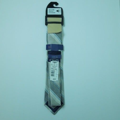 Chaps Chaps Harper Stripe Gray Neck Tie- NWT Size ONE SIZE - 5 Thumbnail