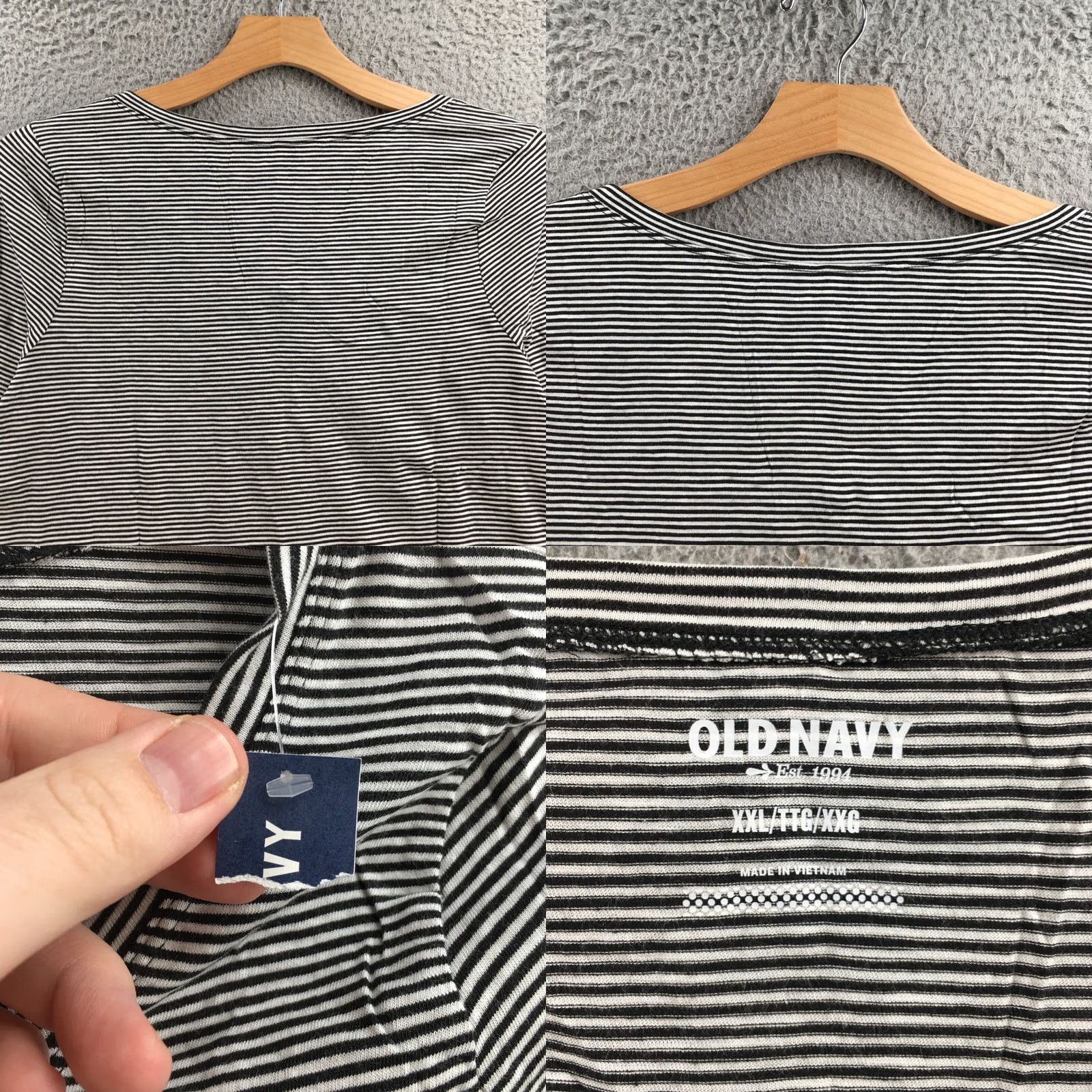 Old Navy Old Navy Womens 2XL Black Striped Long Sleeve T-Shirt Pullover NEW Size XXL / US 16-18 / IT 52-54 - 8 Thumbnail