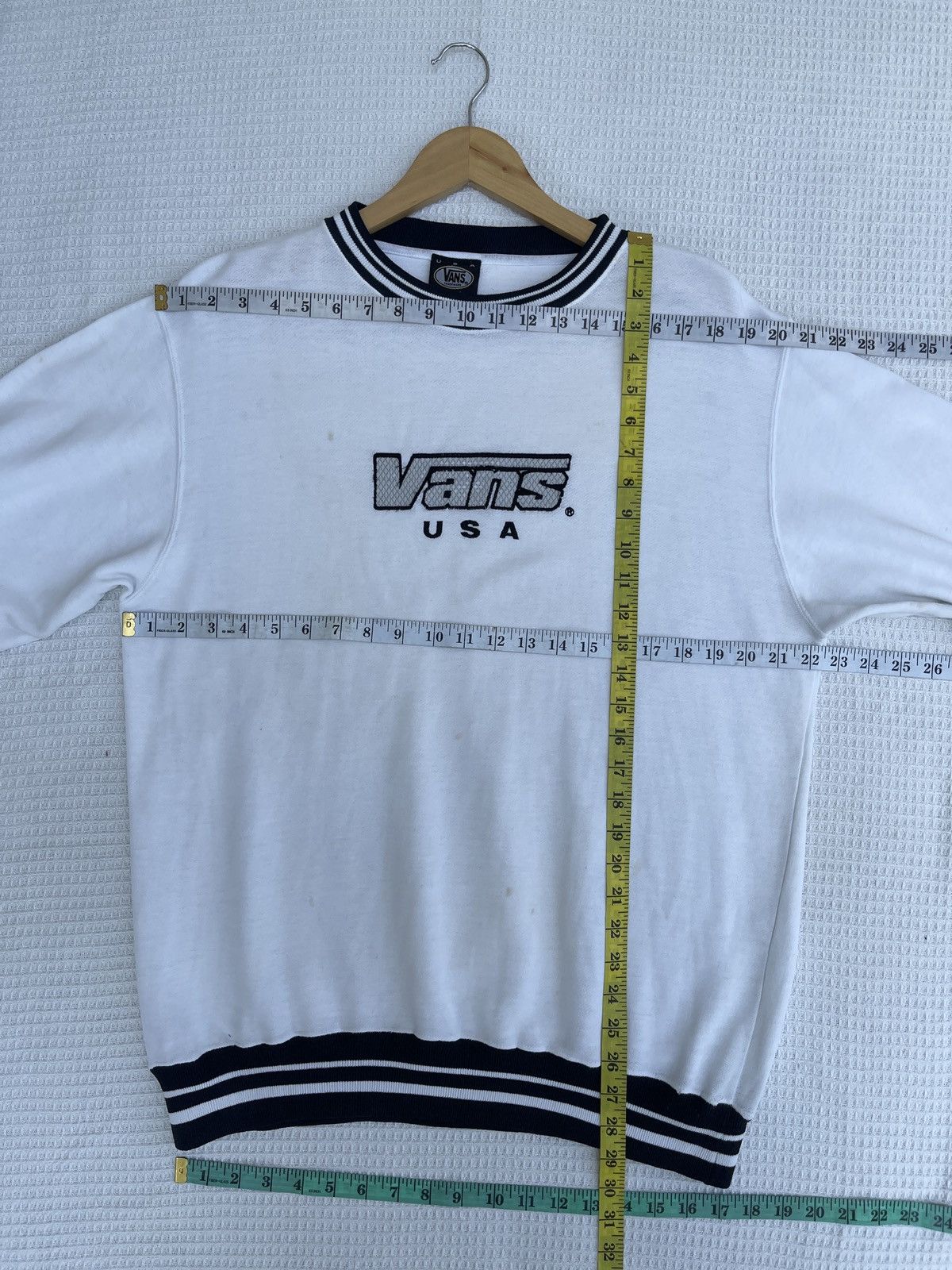 Vans × Vintage Last Drop🔥Vtg VANS Big Spellout Embroidered Logo Sweatshirt Size US L / EU 52-54 / 3 - 14 Thumbnail