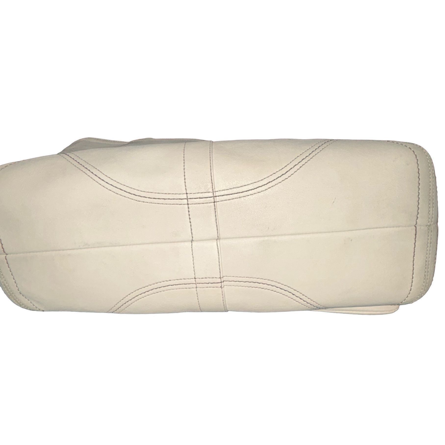Coach Coach Cream Leather Large Shoulder Bag Soho Double Front Poc Size ONE SIZE - 3 Thumbnail