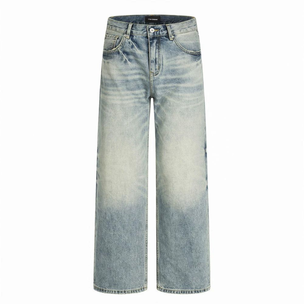 Vintage Men's loose casual gradient distressed punk washed jeans Size US 32 / EU 48 - 1 Thumbnail