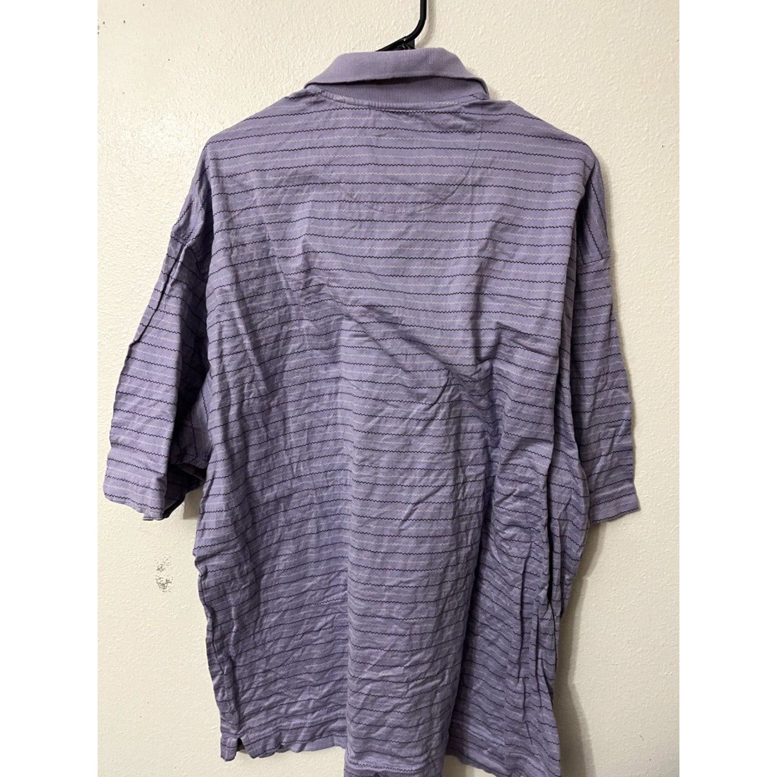 Dockers DOCKERS Polo Shirt Short Sleeve Golf Casual Men 2XL 100% Cotton Purple Striped Regular Shirt Mens Size US XXL / EU 58 / 5 - 2 Thumbnail