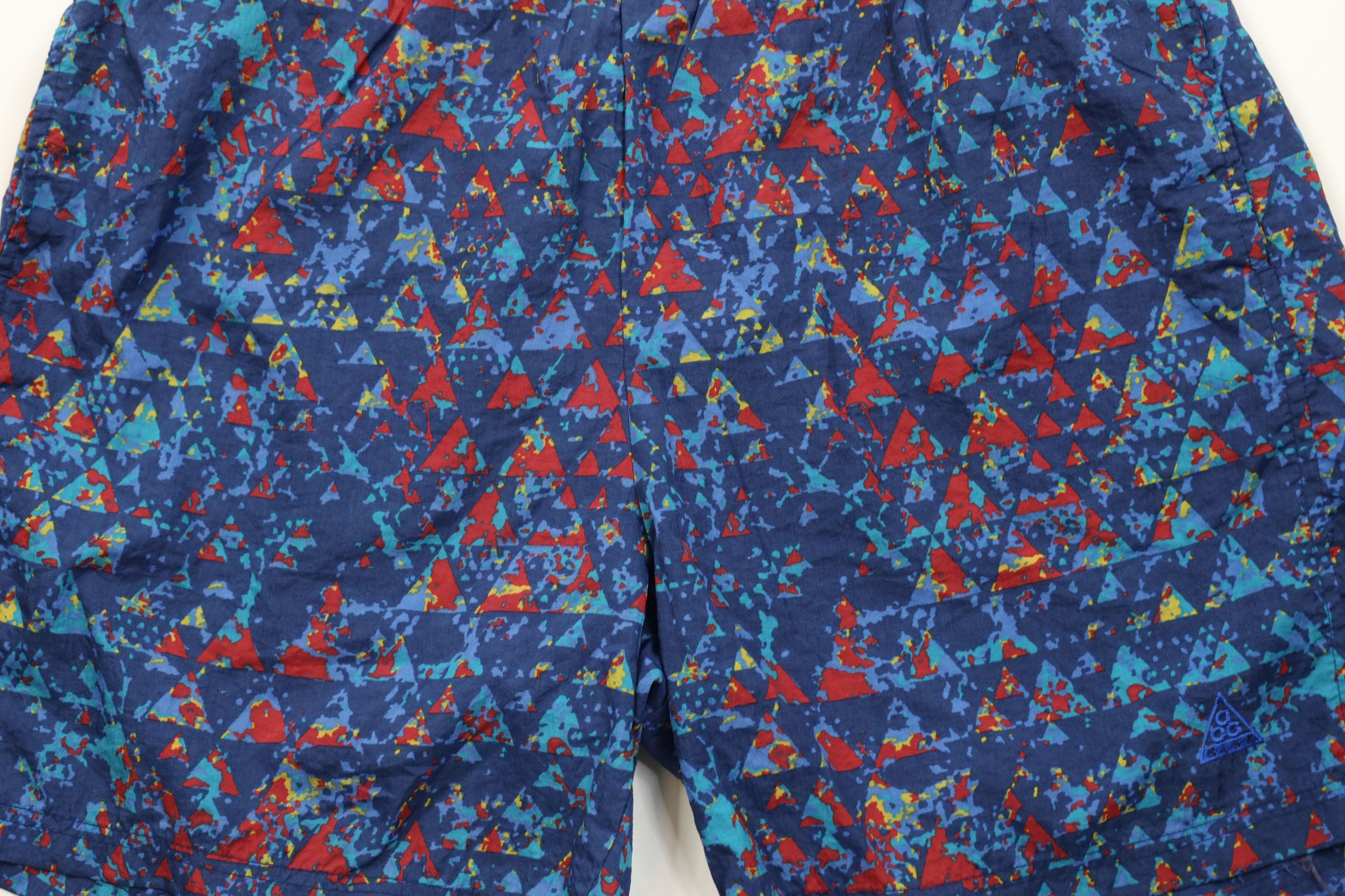 Nike × Vintage Vintage 90s Nike ACG Scott Mini Swoosh Rainbow Lined Shorts Size US 34 / EU 50 - 3 Thumbnail