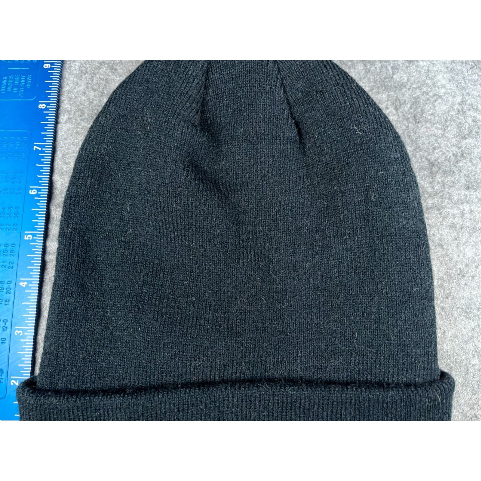 Vintage Screamer Beanie Adult One Size Black 100% Acrylic Knit Mens Size ONE SIZE - 3 Thumbnail
