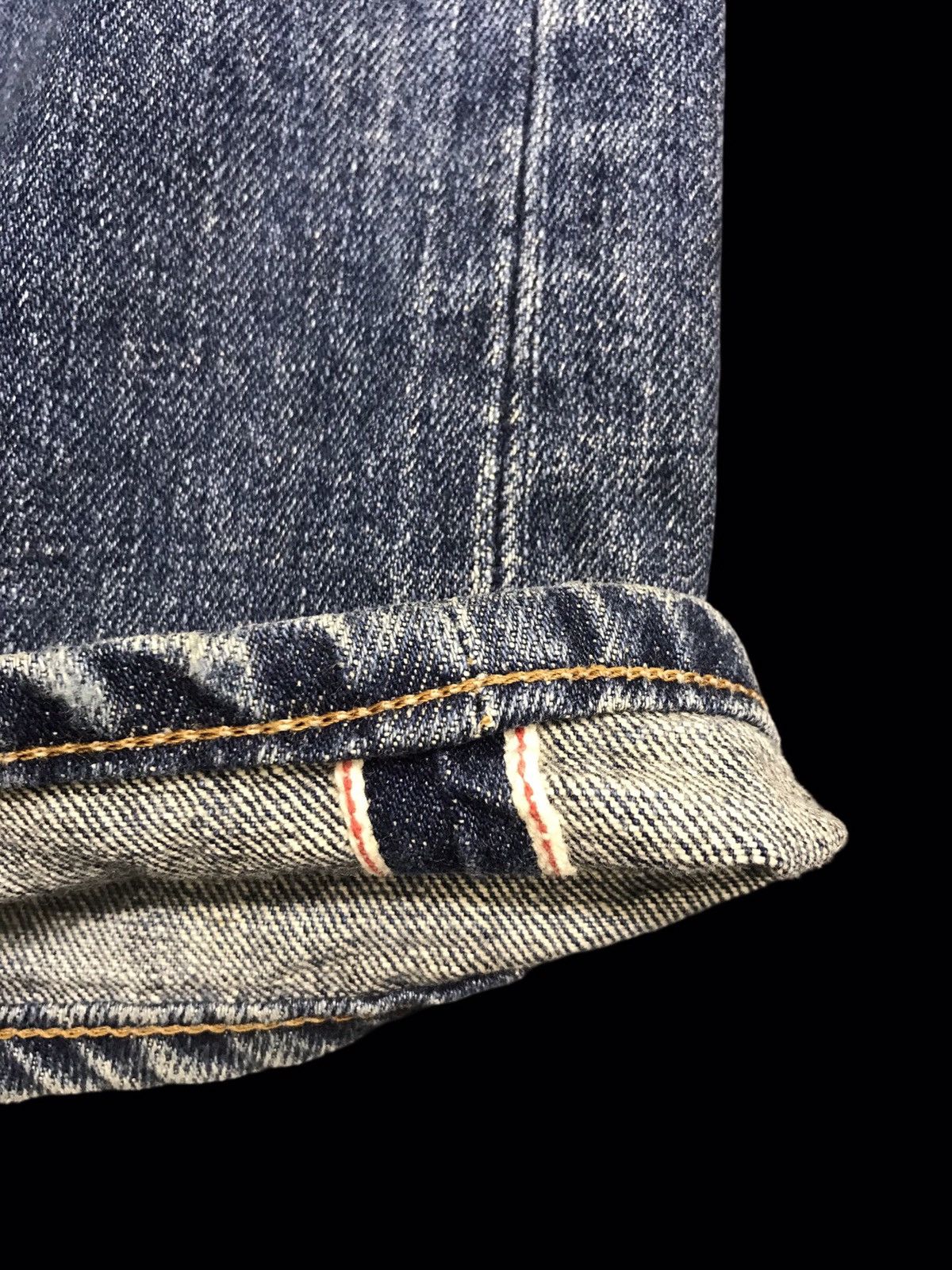 Edwin 💥WIDE💥VINTAGE EDWIN 505X SELVEDGE MINIMAL FADES DENIM F396 Size US 31 - 10 Thumbnail