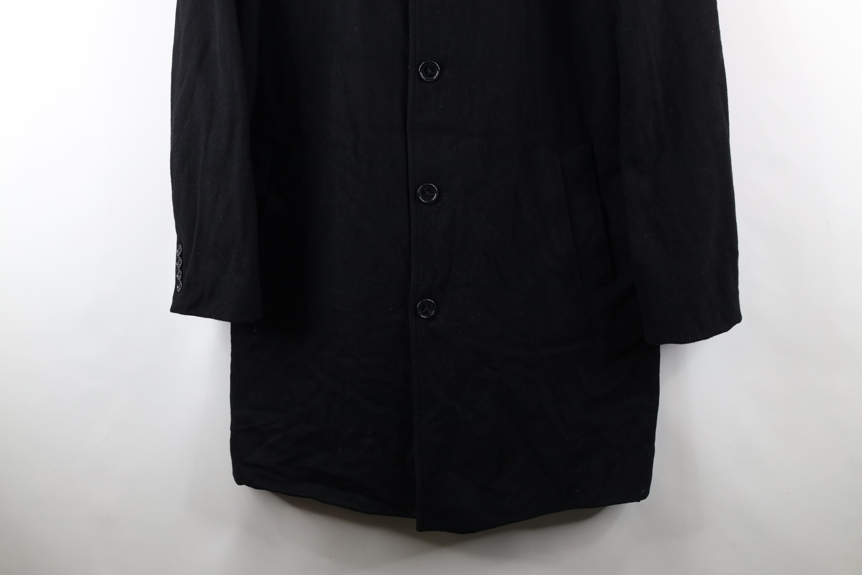 Michael Kors × Vintage Michael Kors Wool Blend Trench Coat Overcoat Jacket Black Size US XL / EU 56 / 4 - 3 Thumbnail